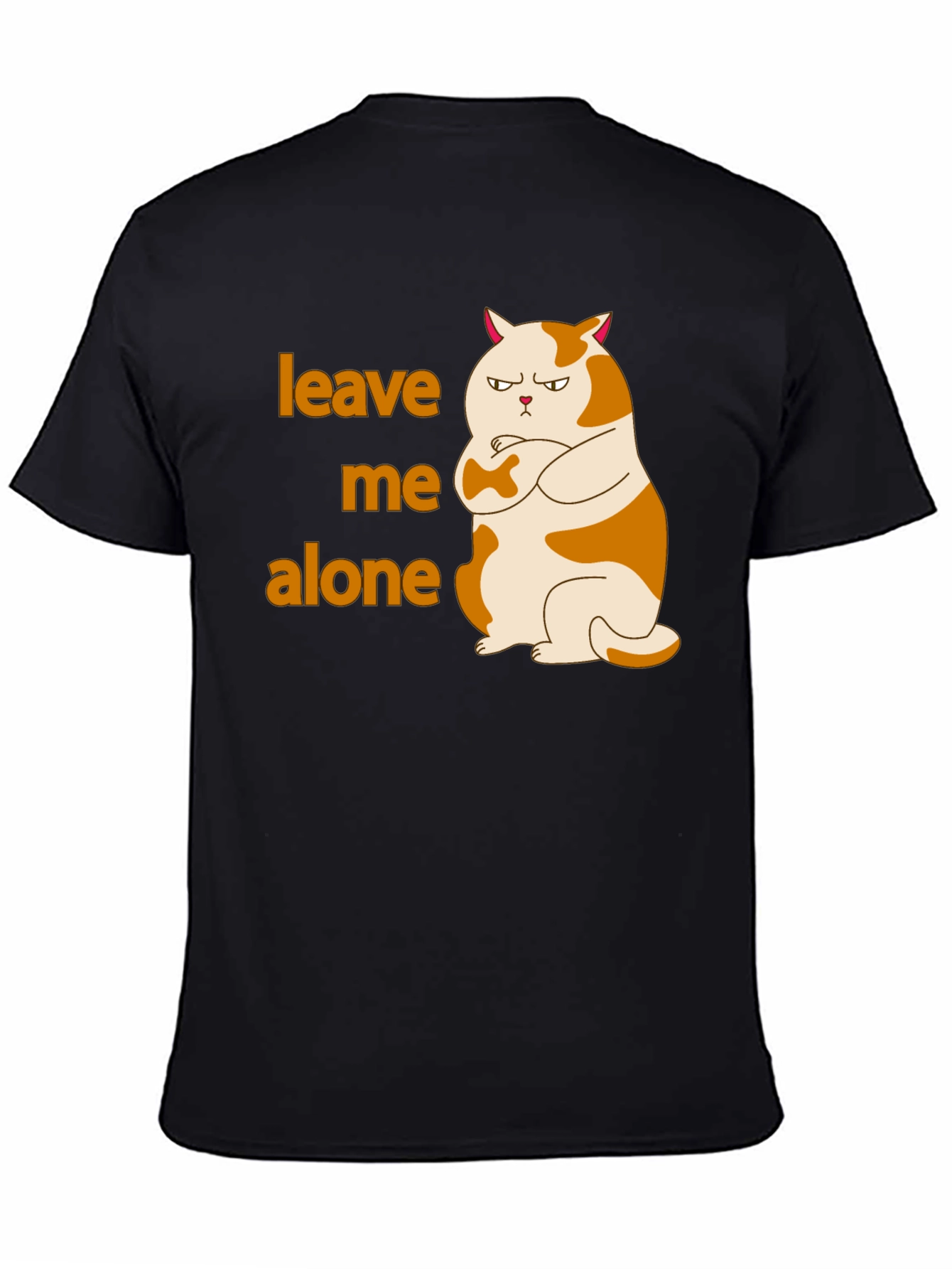 Leave Me Alone Cat T-Shirt Funny Grumpy Kitten Tee