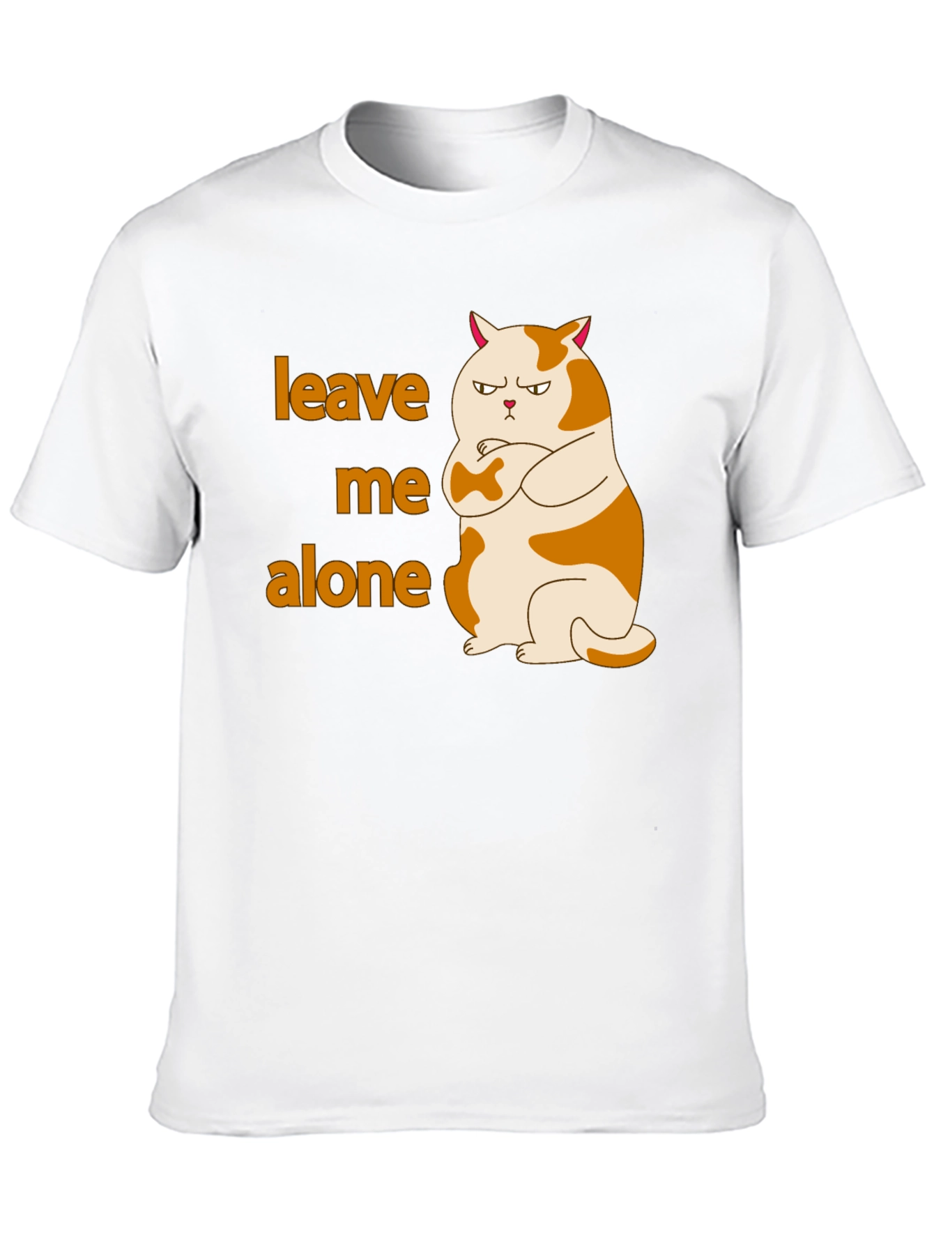Leave Me Alone Cat T-Shirt Funny Grumpy Kitten Tee