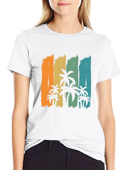 Retro Palm Tree T-Shirt - Vintage Island Vibes