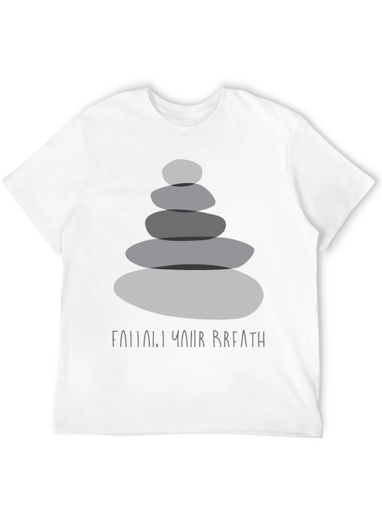 Zen Stones T-Shirt - Find Your Breath Graphic Tee
