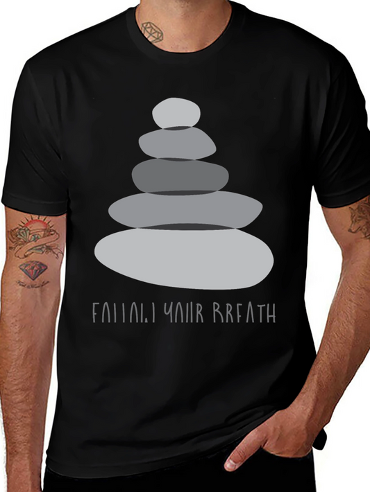 Zen Stones T-Shirt - Find Your Breath Graphic Tee