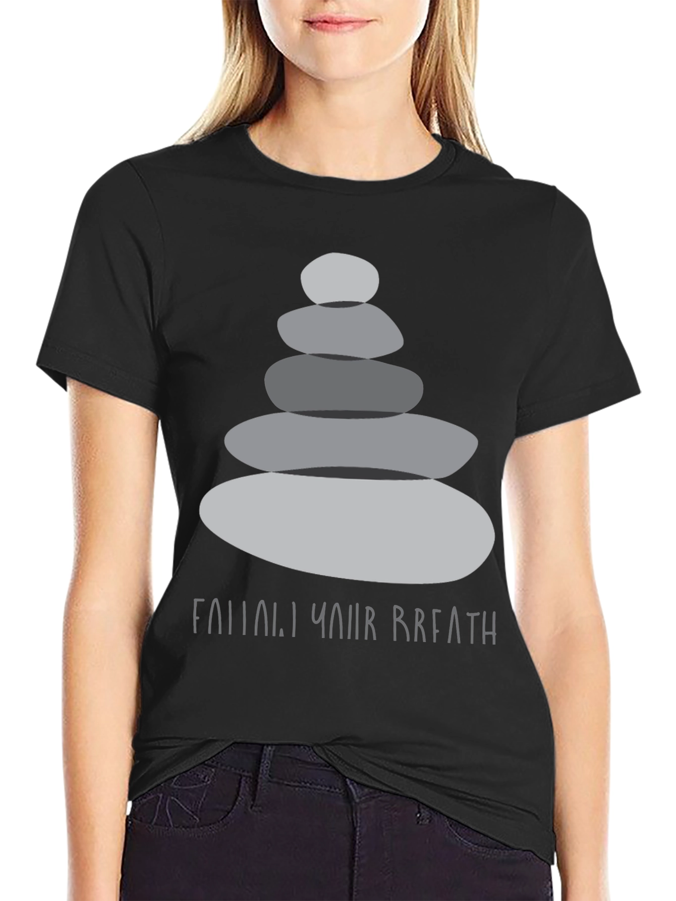 Zen Stones T-Shirt - Find Your Breath Graphic Tee