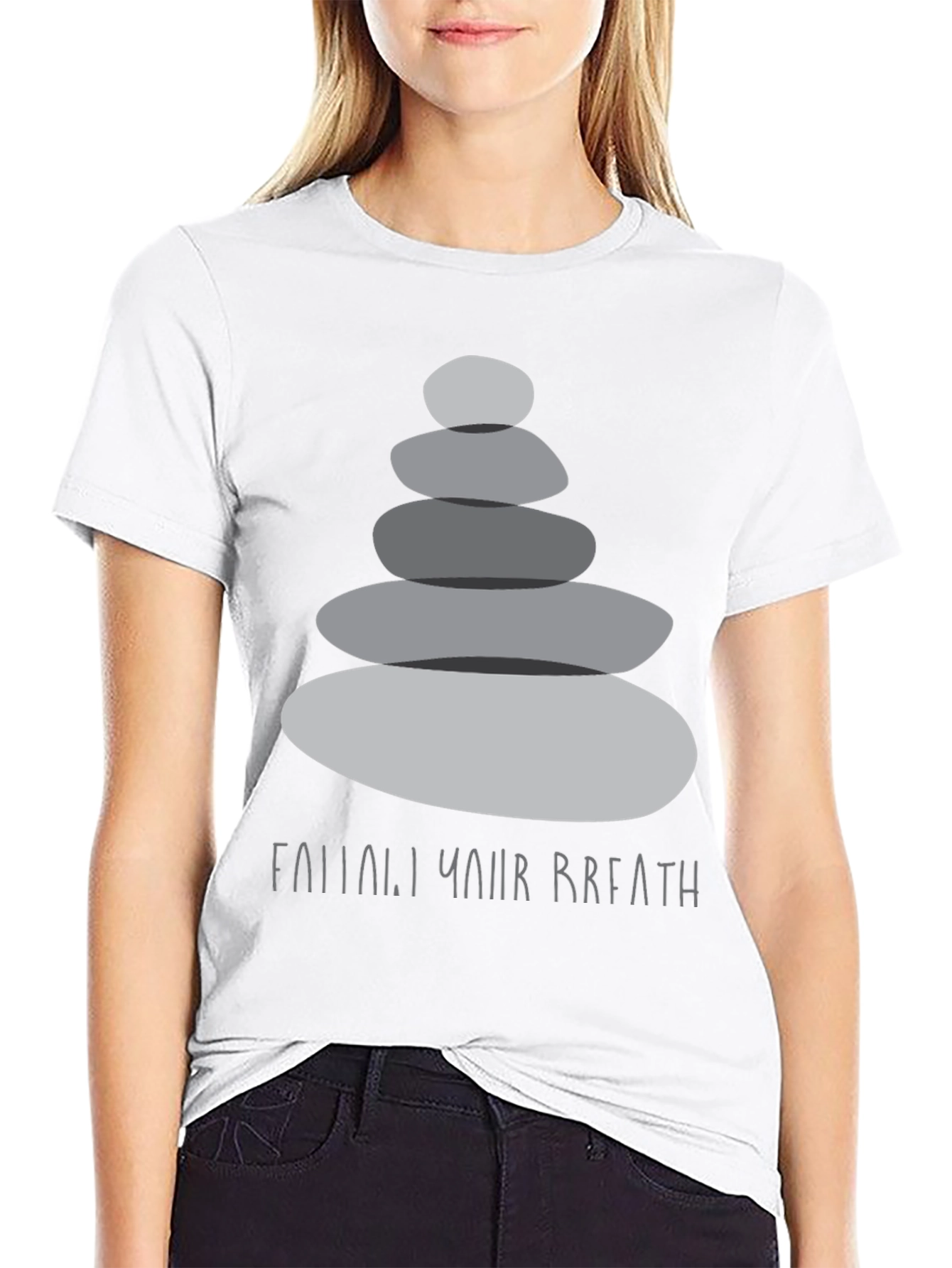 Zen Stones T-Shirt - Find Your Breath Graphic Tee