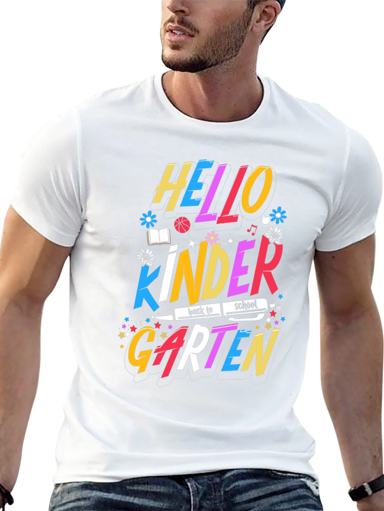 Hello Kindergarten Back to School Graphic Tee