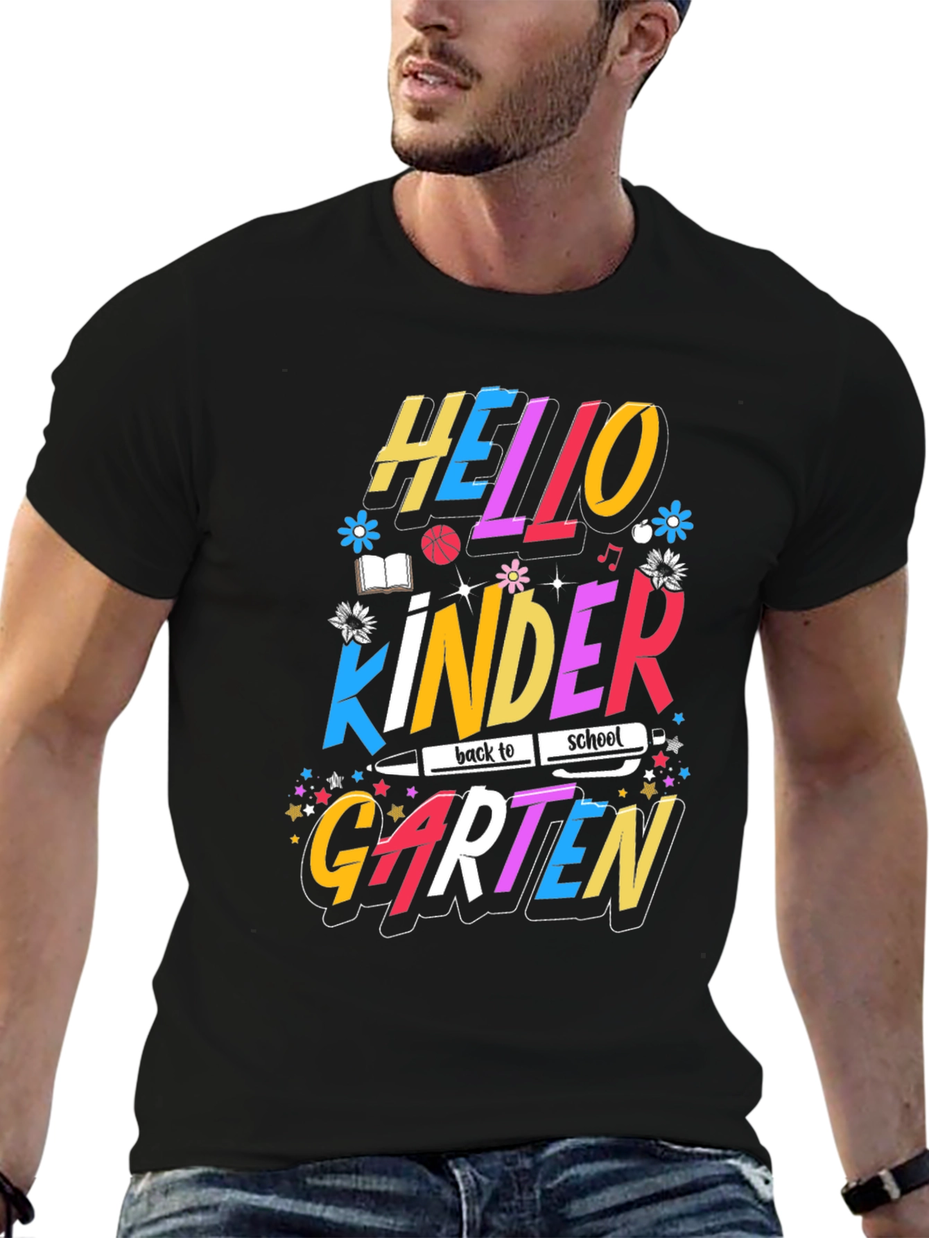 Hello Kindergarten Back to School Graphic Tee