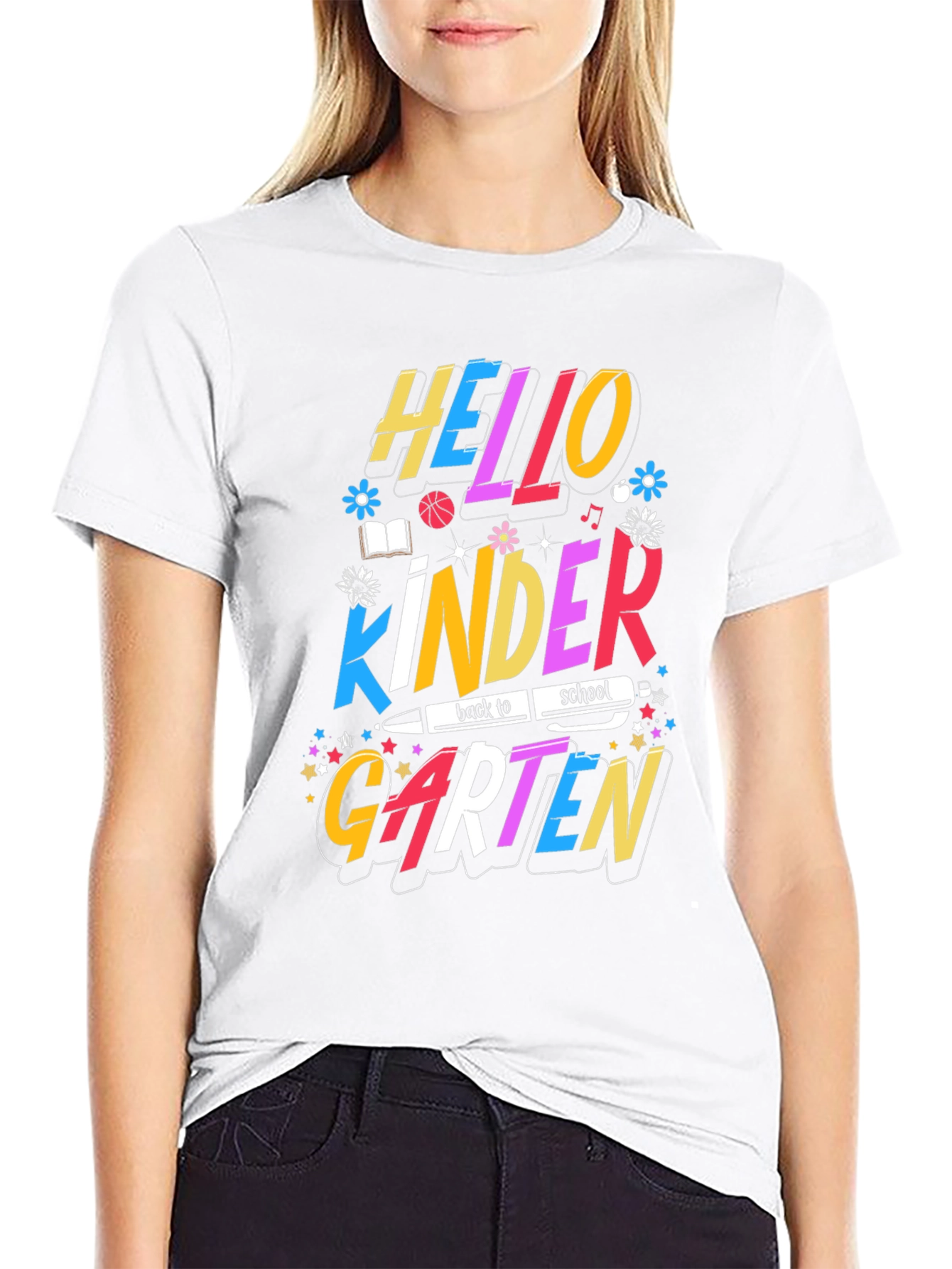 Hello Kindergarten Back to School Graphic Tee