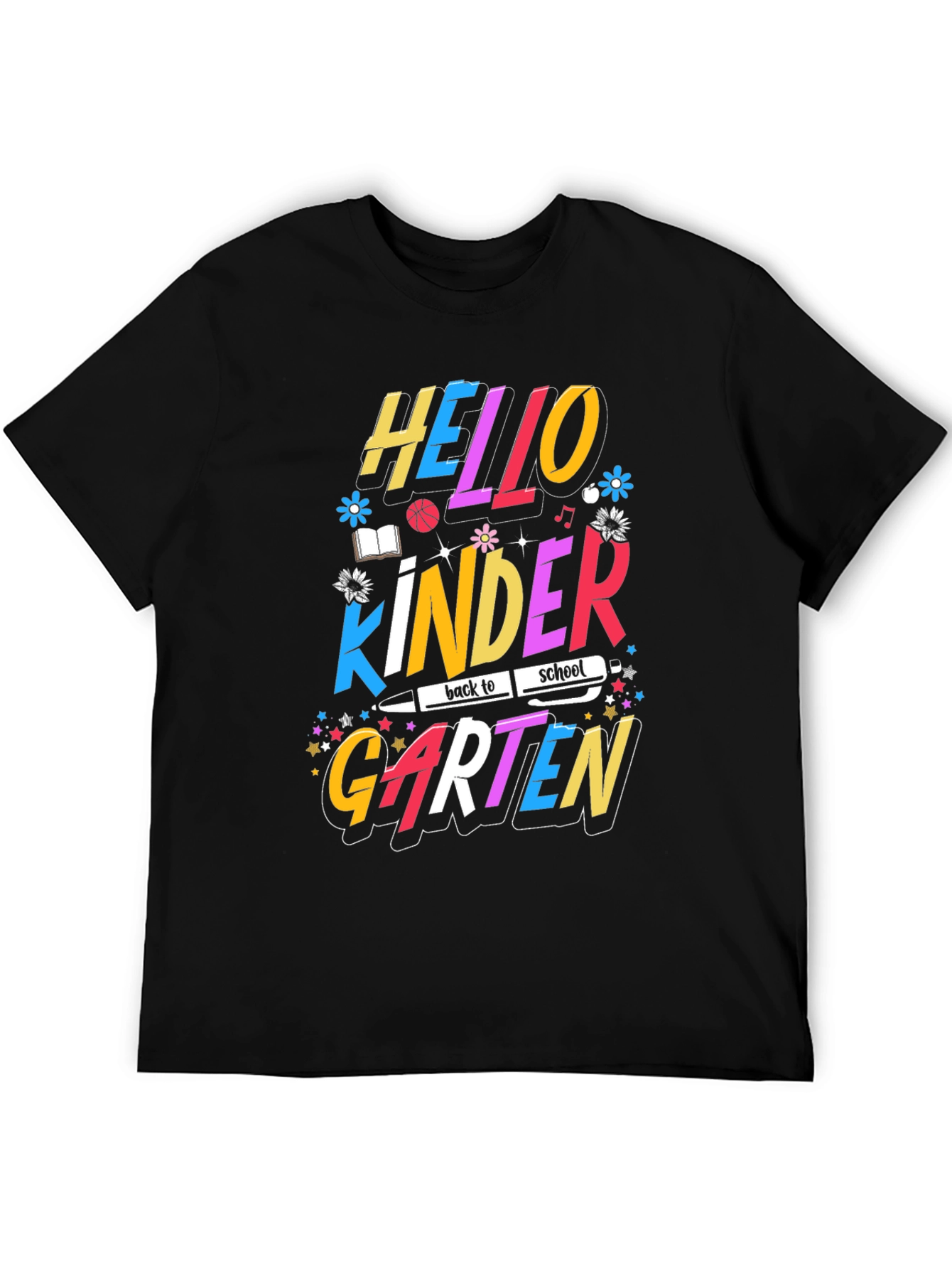 Hello Kindergarten Back to School Graphic Tee