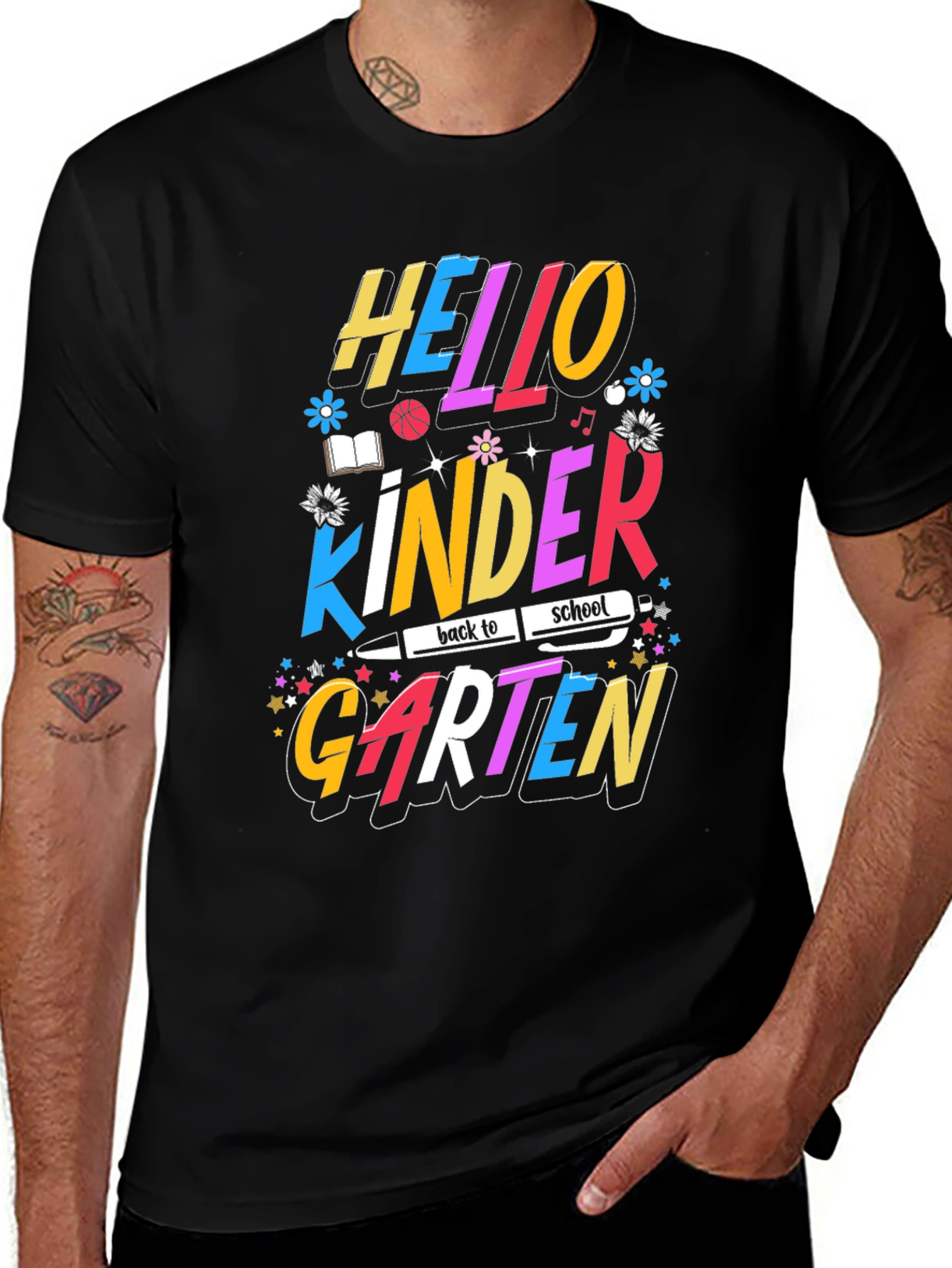 Hello Kindergarten Back to School Graphic Tee