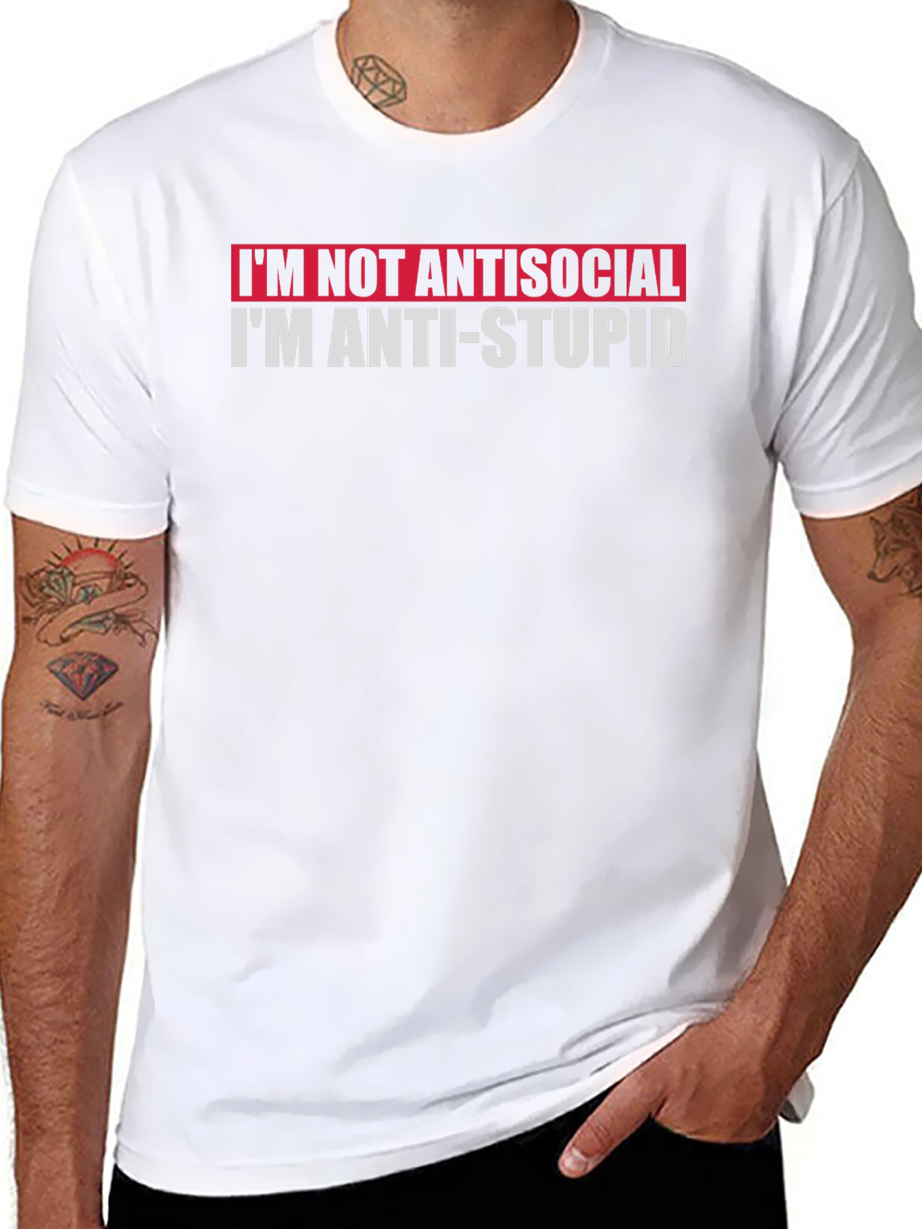 Anti-Stupid T-Shirt: Funny Graphic Tee for Smart People