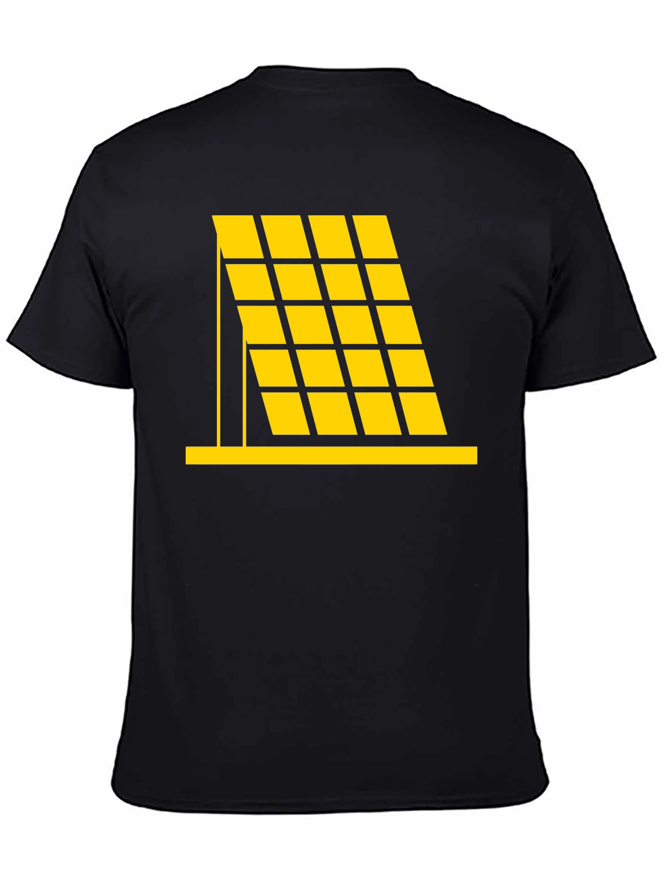 Solar Panel Graphic Tee - Black Cotton Comfort