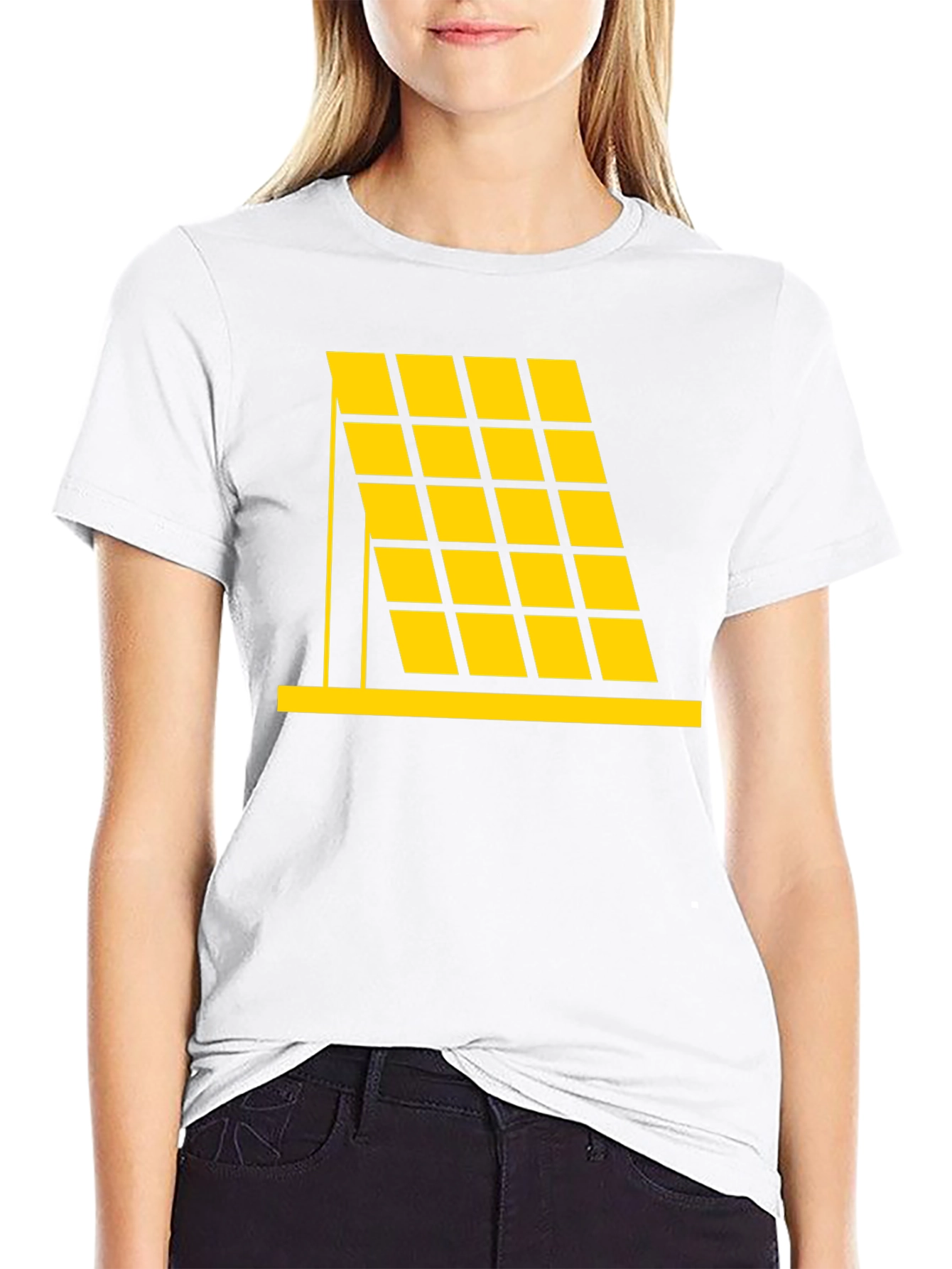 Solar Panel Graphic Tee - Black Cotton Comfort