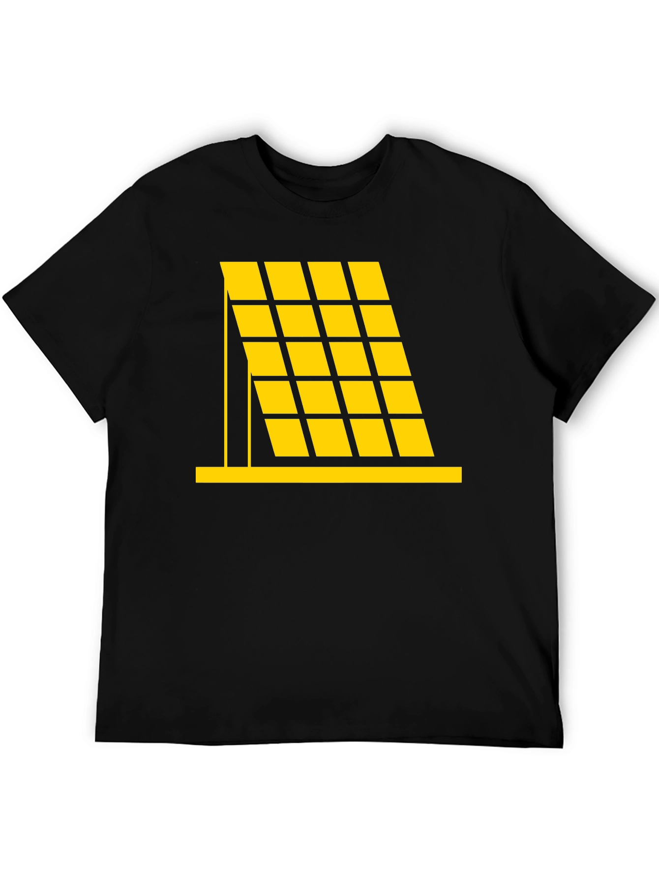 Solar Panel Graphic Tee - Black Cotton Comfort