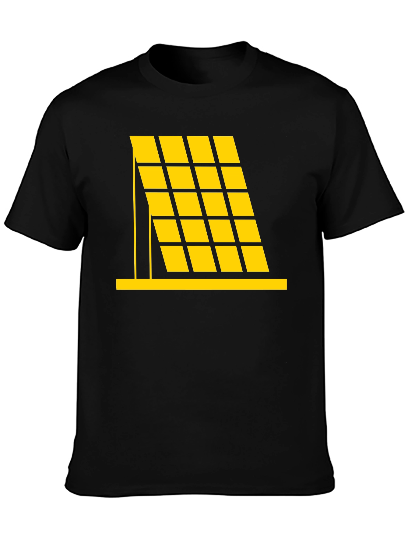 Solar Panel Graphic Tee - Black Cotton Comfort