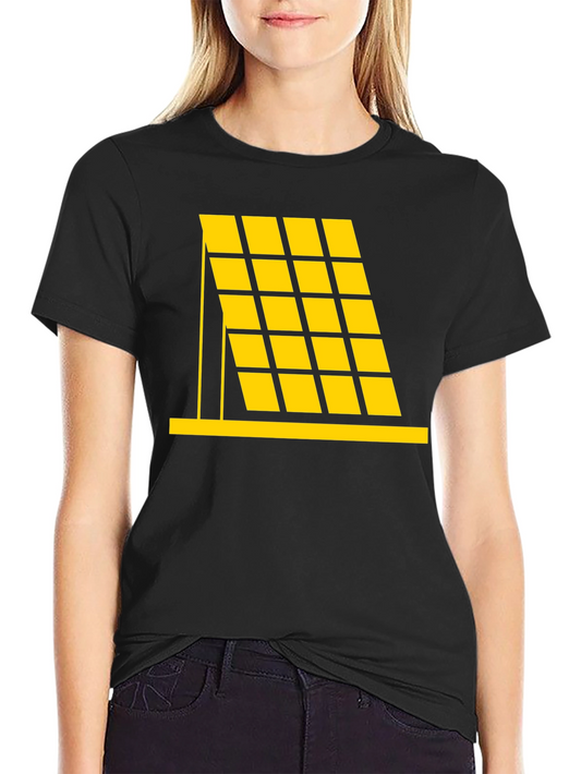 Solar Panel Graphic Tee - Black Cotton Comfort
