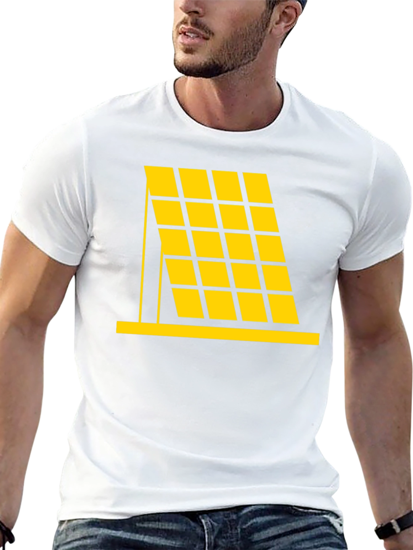 Solar Panel Graphic Tee - Black Cotton Comfort