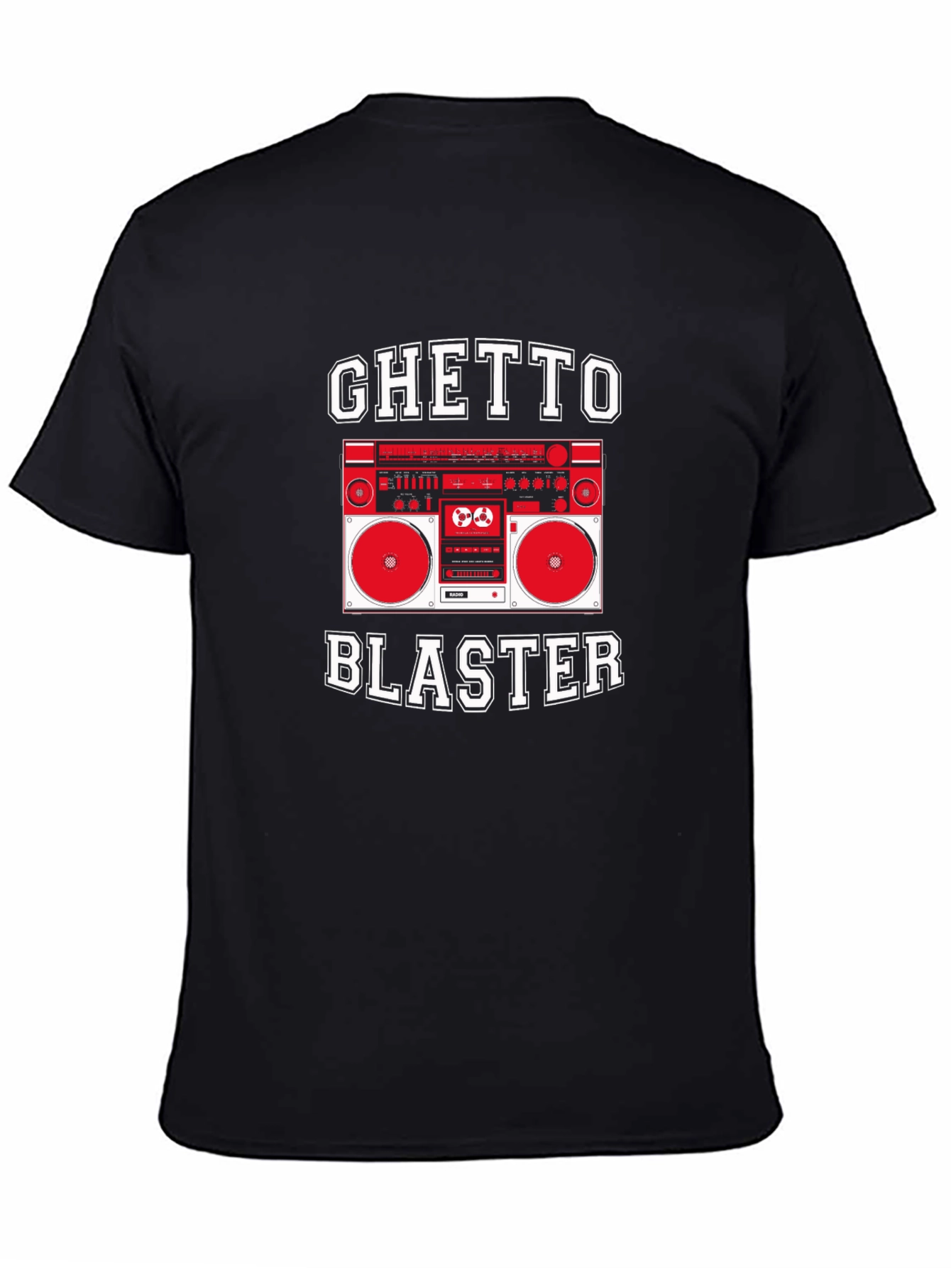 Ghetto Blaster Graphic Tee - Retro Boombox T-Shirt