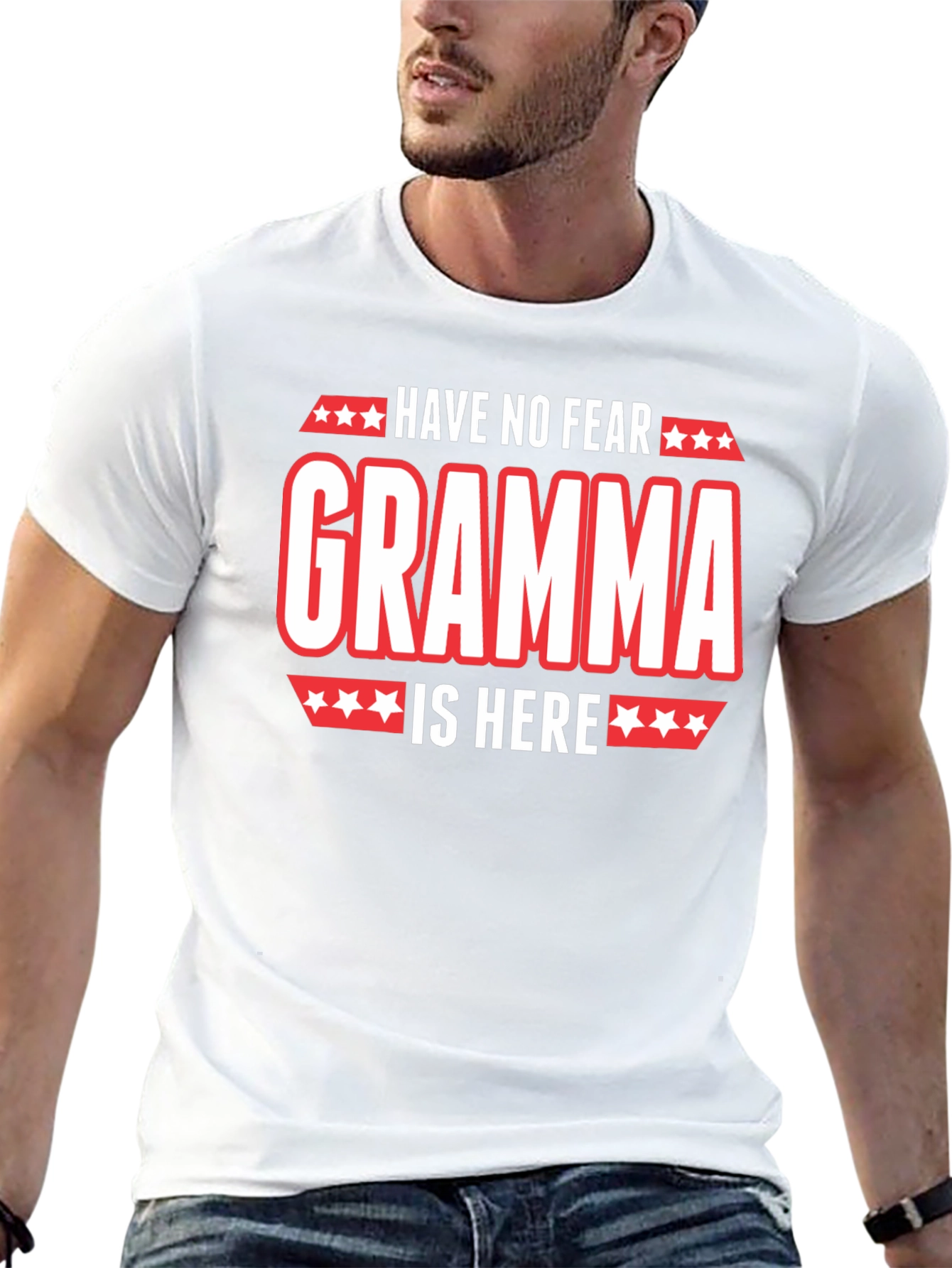 Have No Fear Gramma Is Here Black T-Shirt