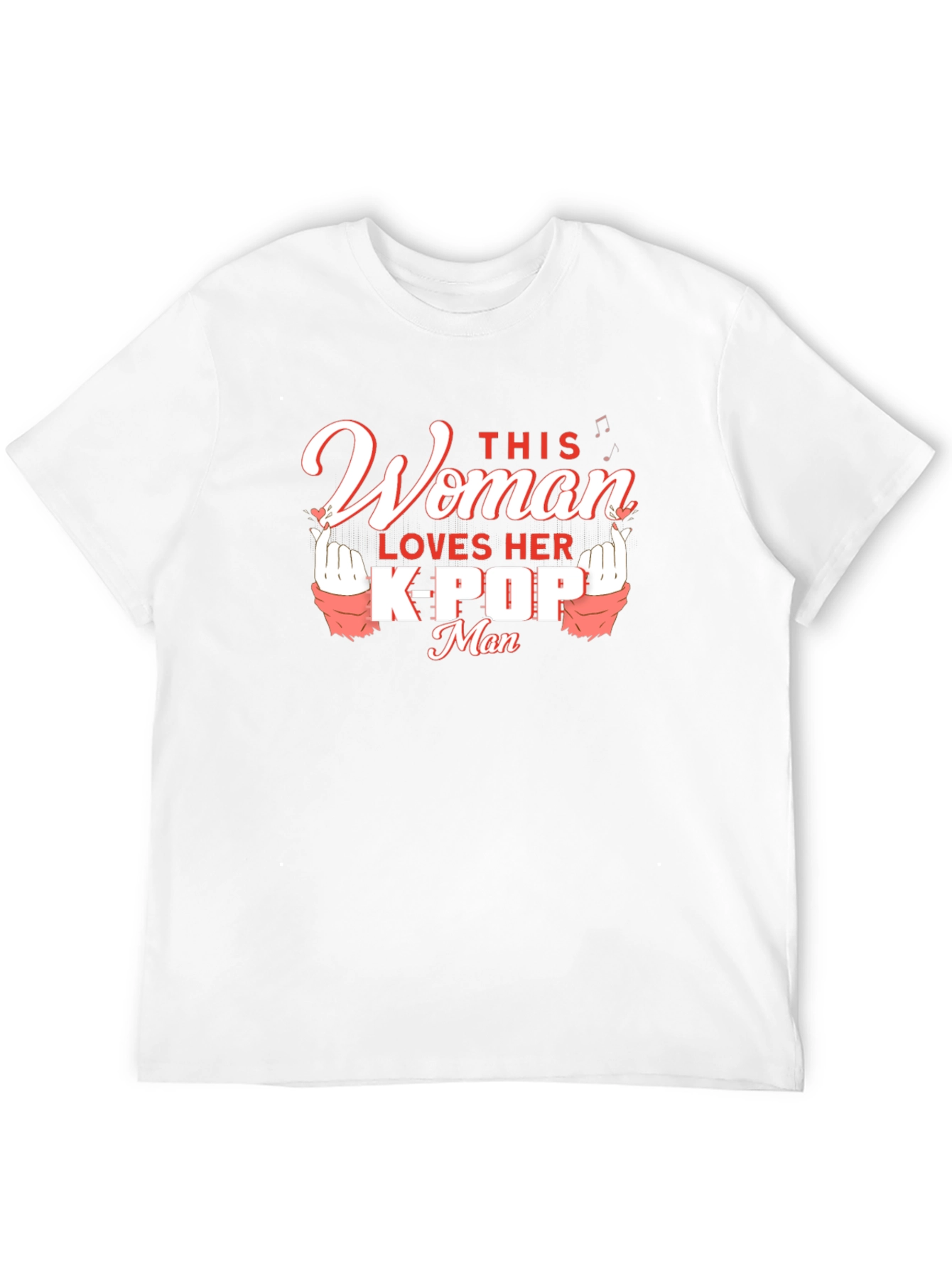 Woman Loves Her K-Pop Man Black T-Shirt