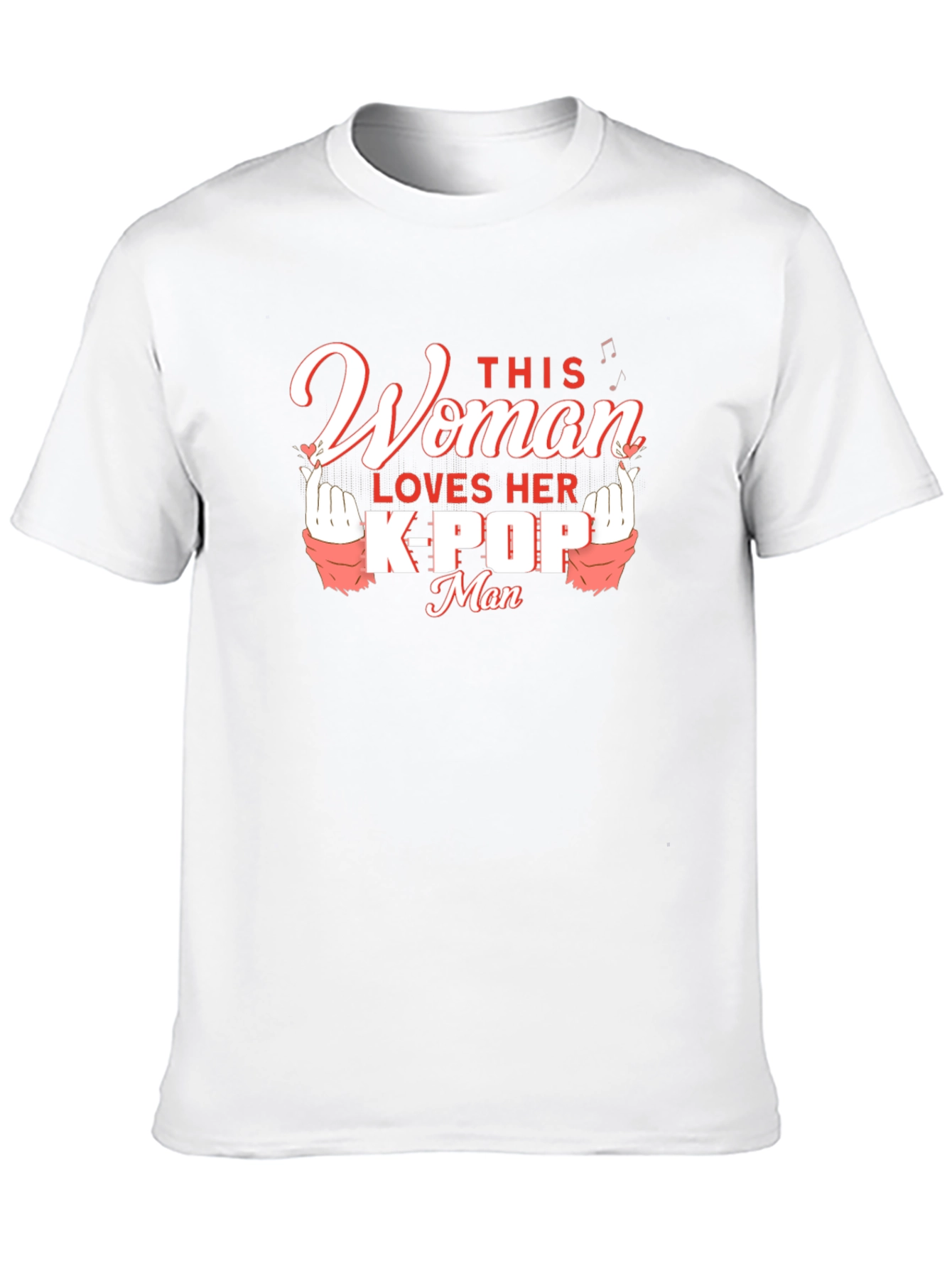 Woman Loves Her K-Pop Man Black T-Shirt