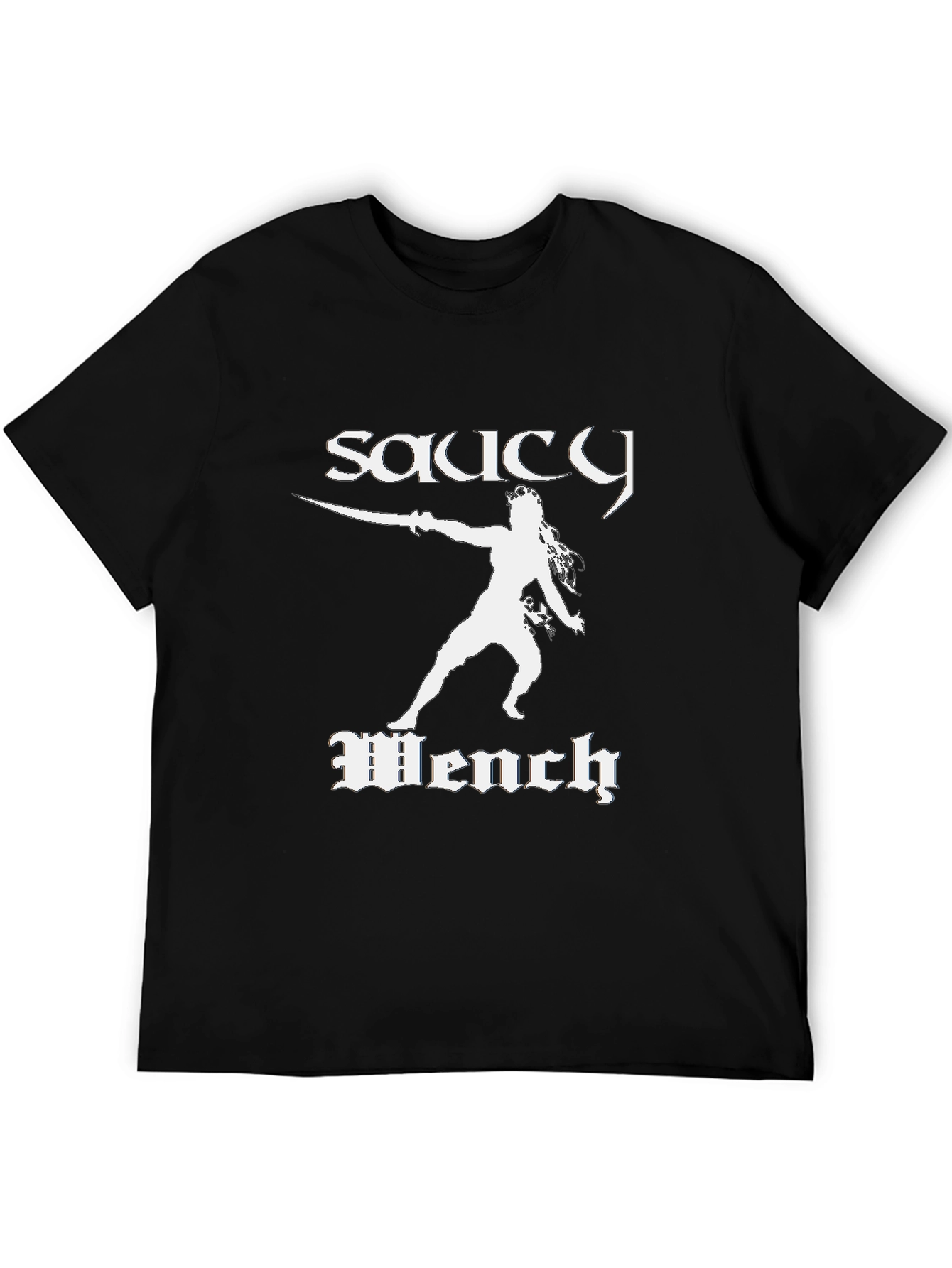 Saucy Wench Graphic Tee - Black Cotton T-Shirt
