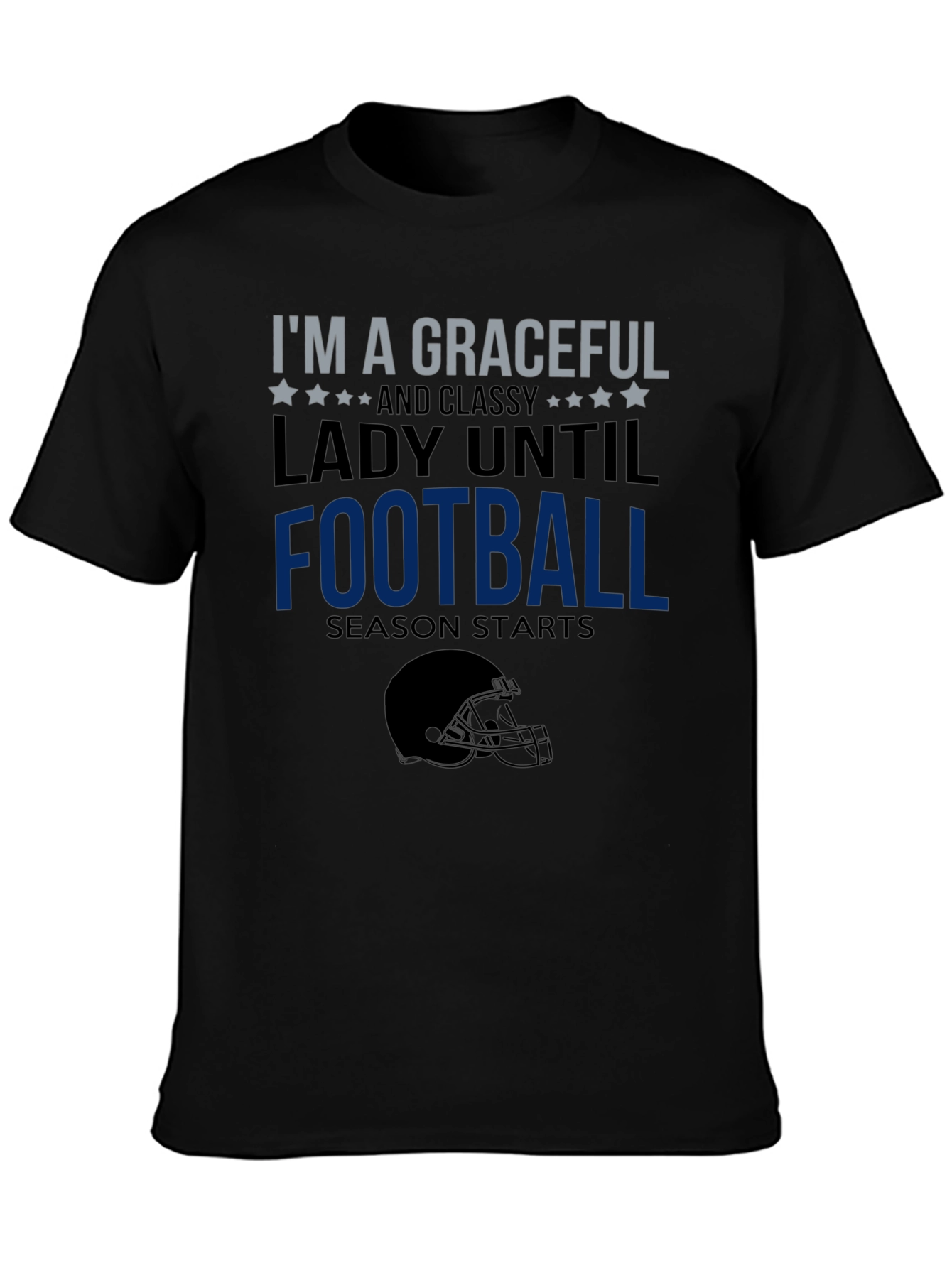 Graceful Lady Football Season T-Shirt
