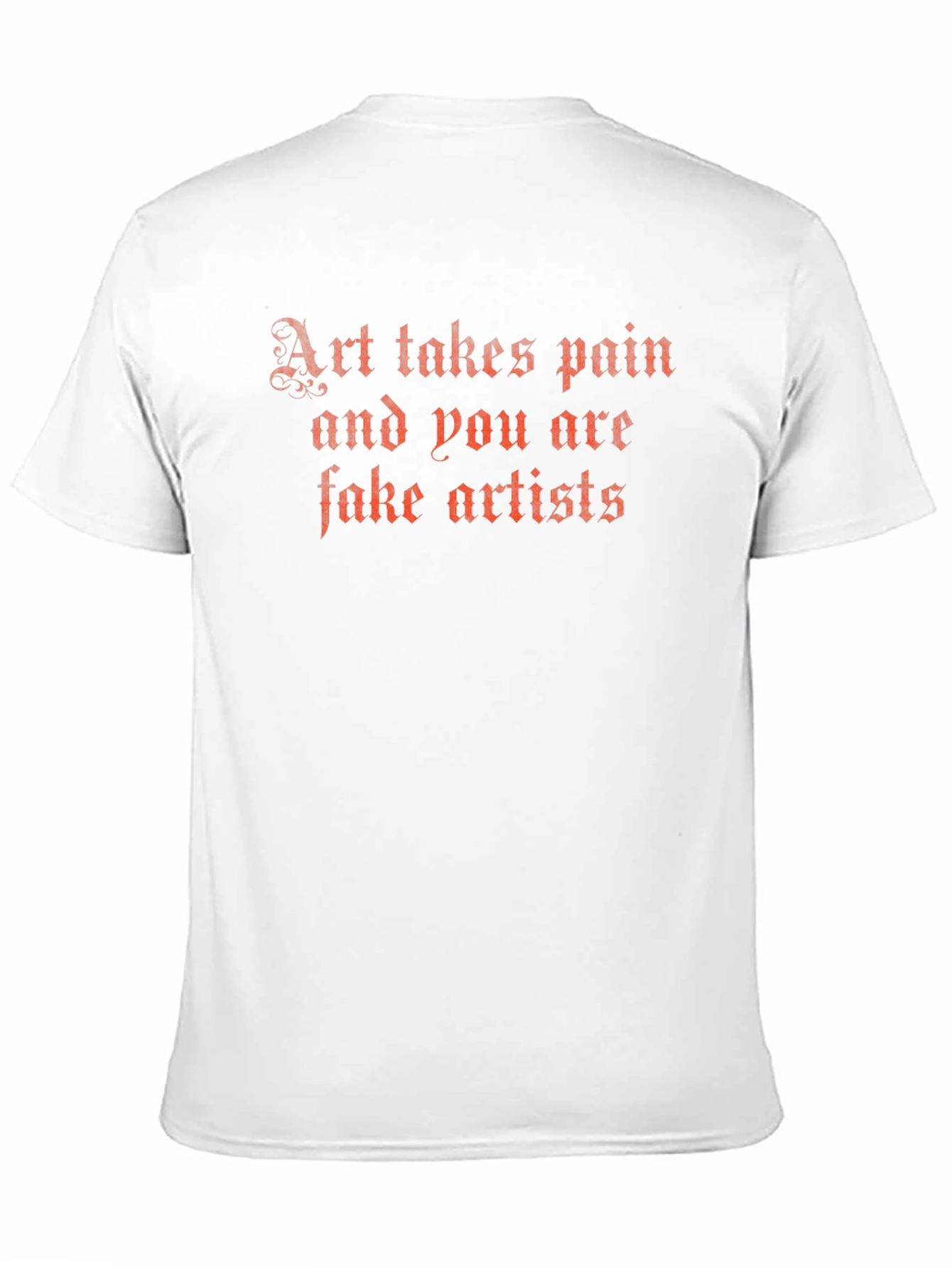 Edgy Art Takes Pain Graphic Tee - Black