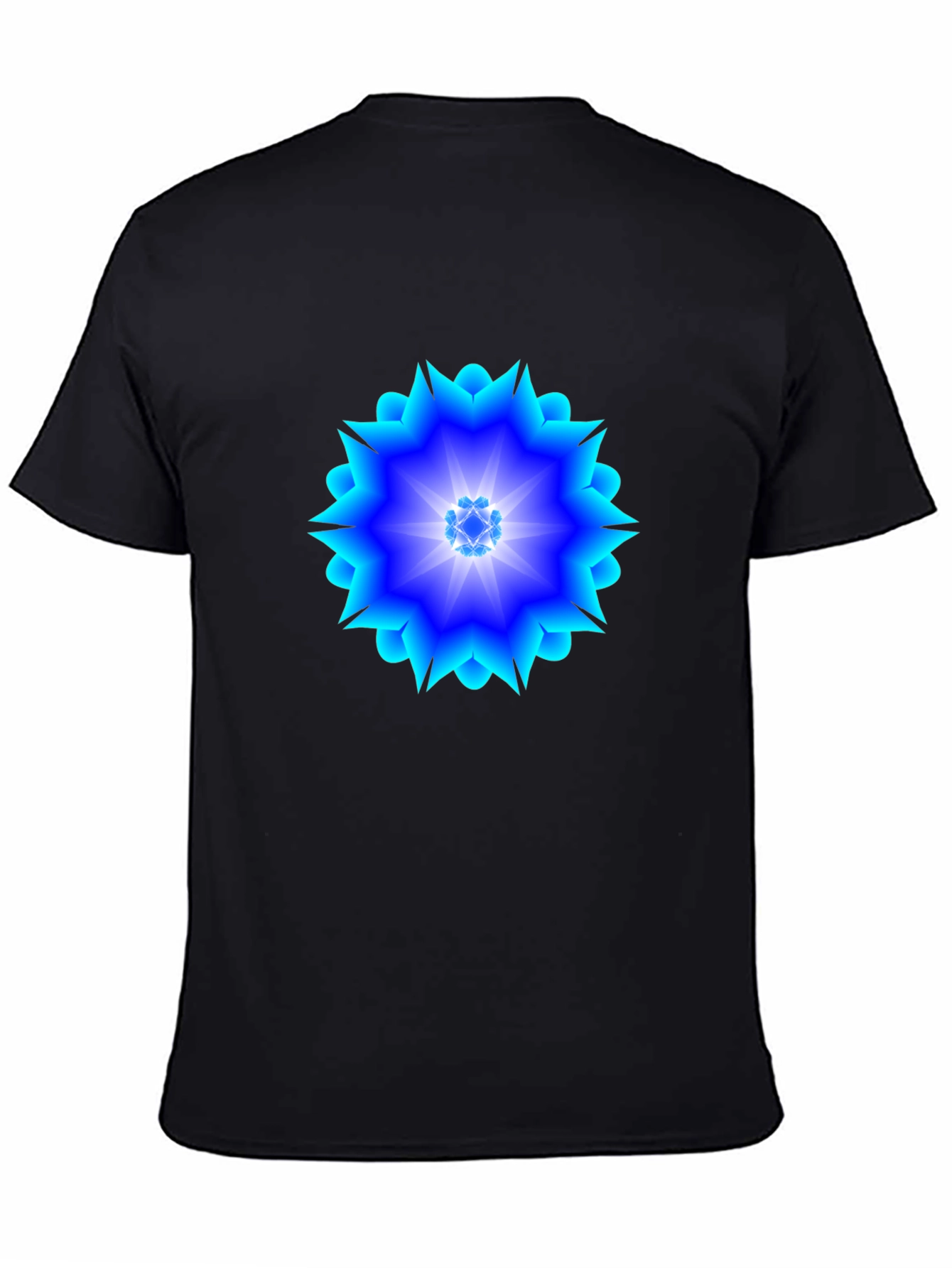 Geometric Blue Burst T-Shirt