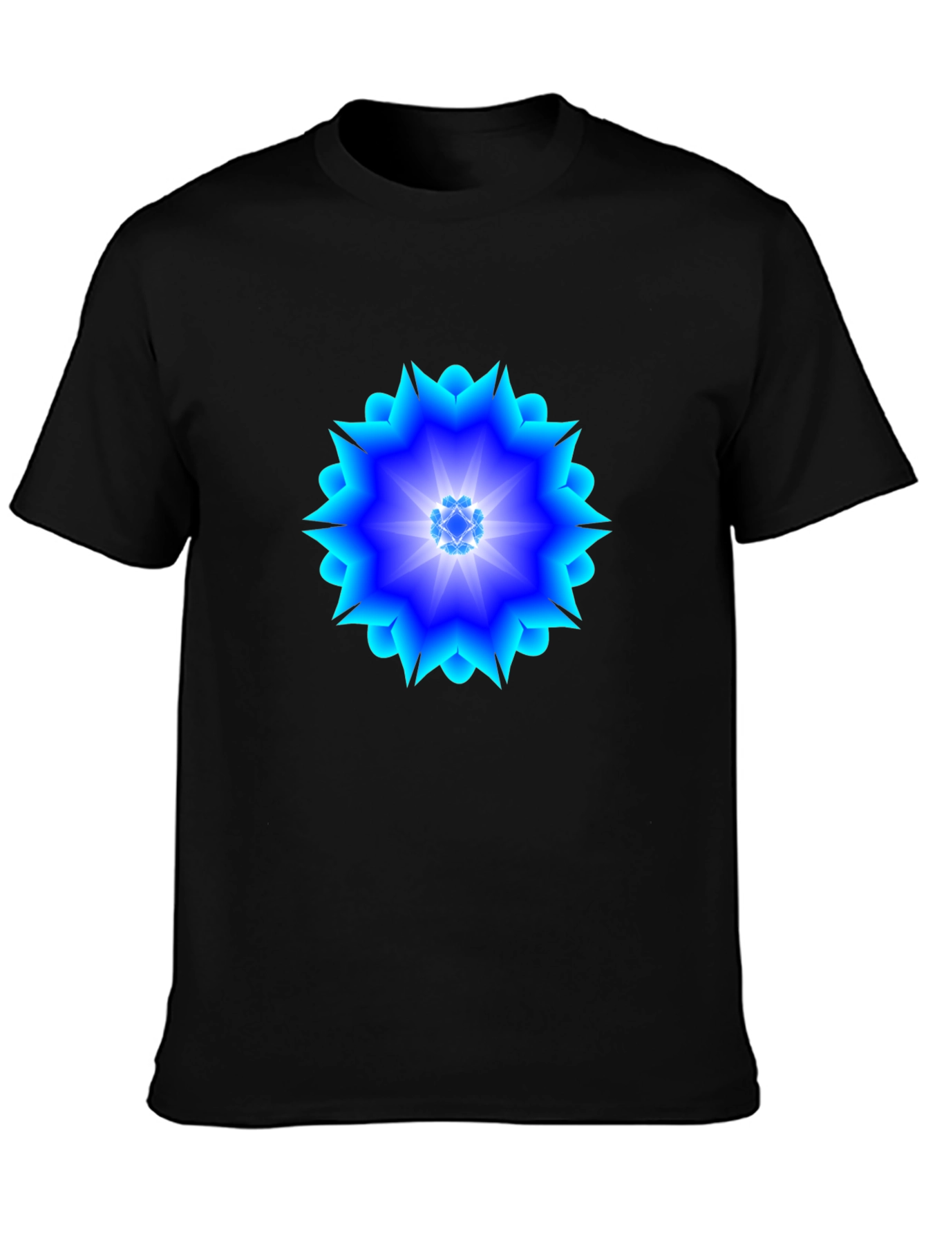 Geometric Blue Burst T-Shirt