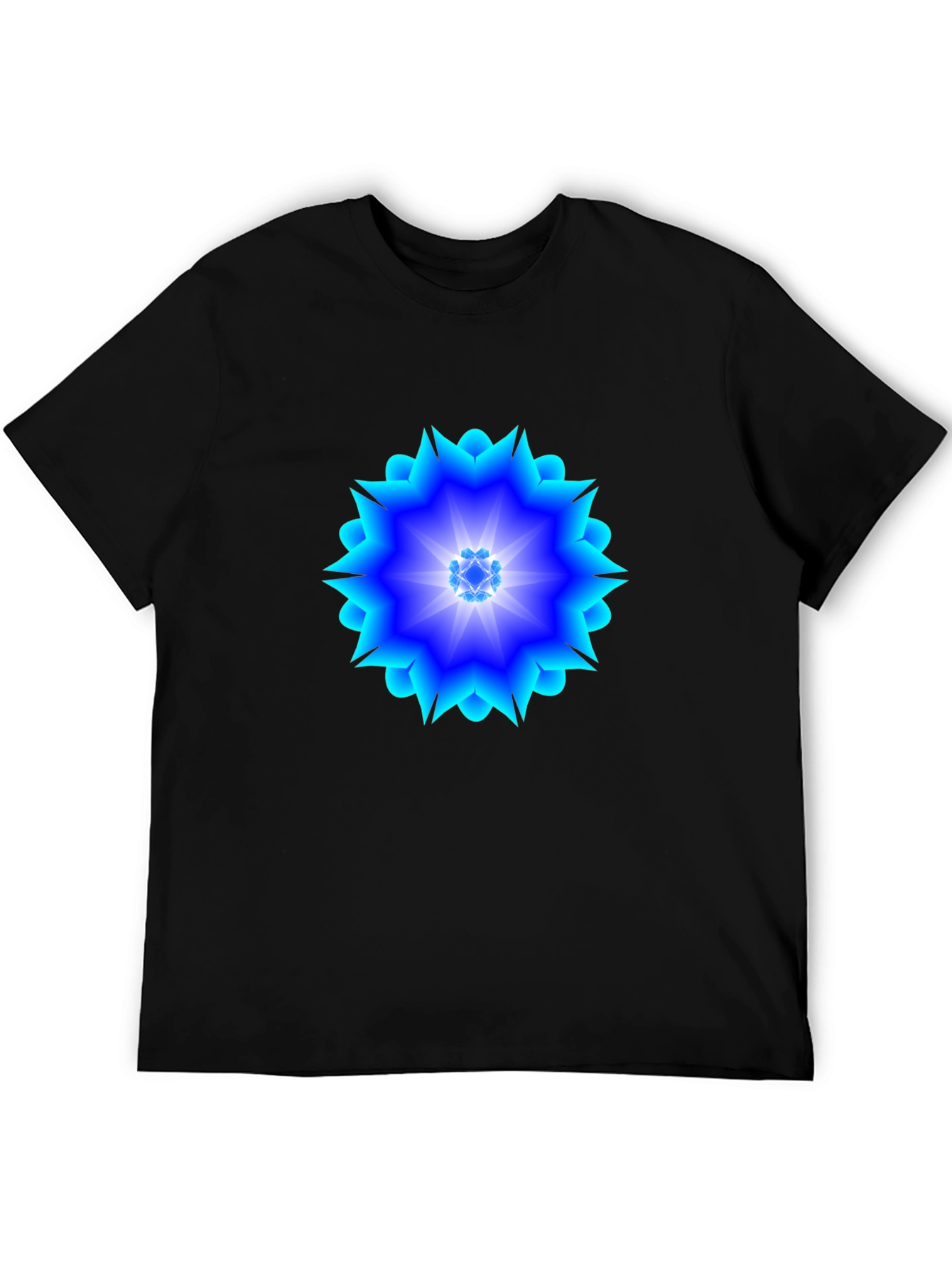 Geometric Blue Burst T-Shirt