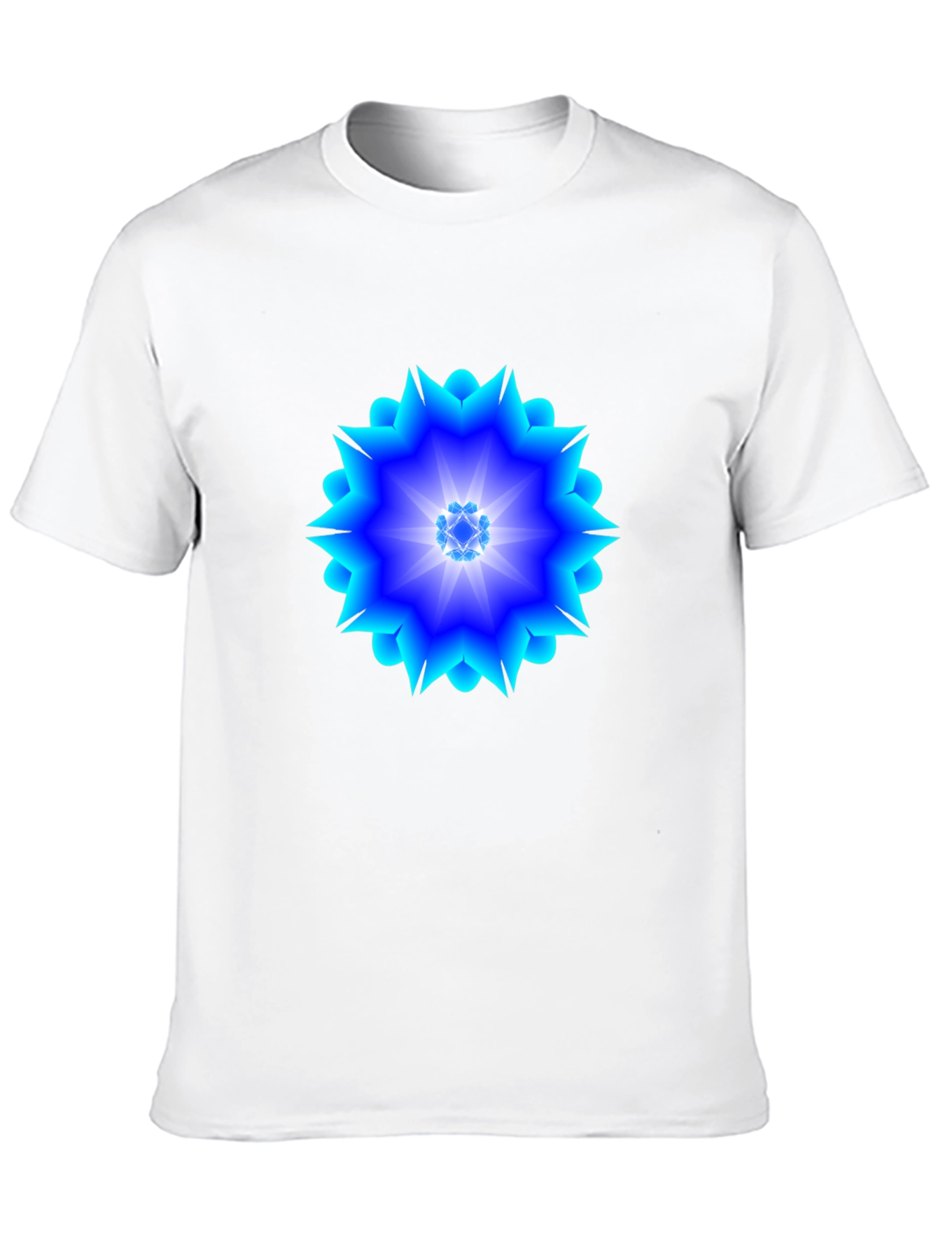 Geometric Blue Burst T-Shirt