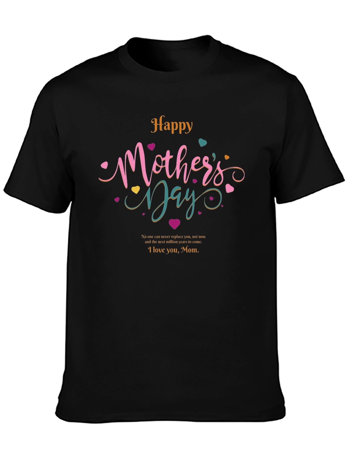 Happy Mothers Day T-Shirt - Black