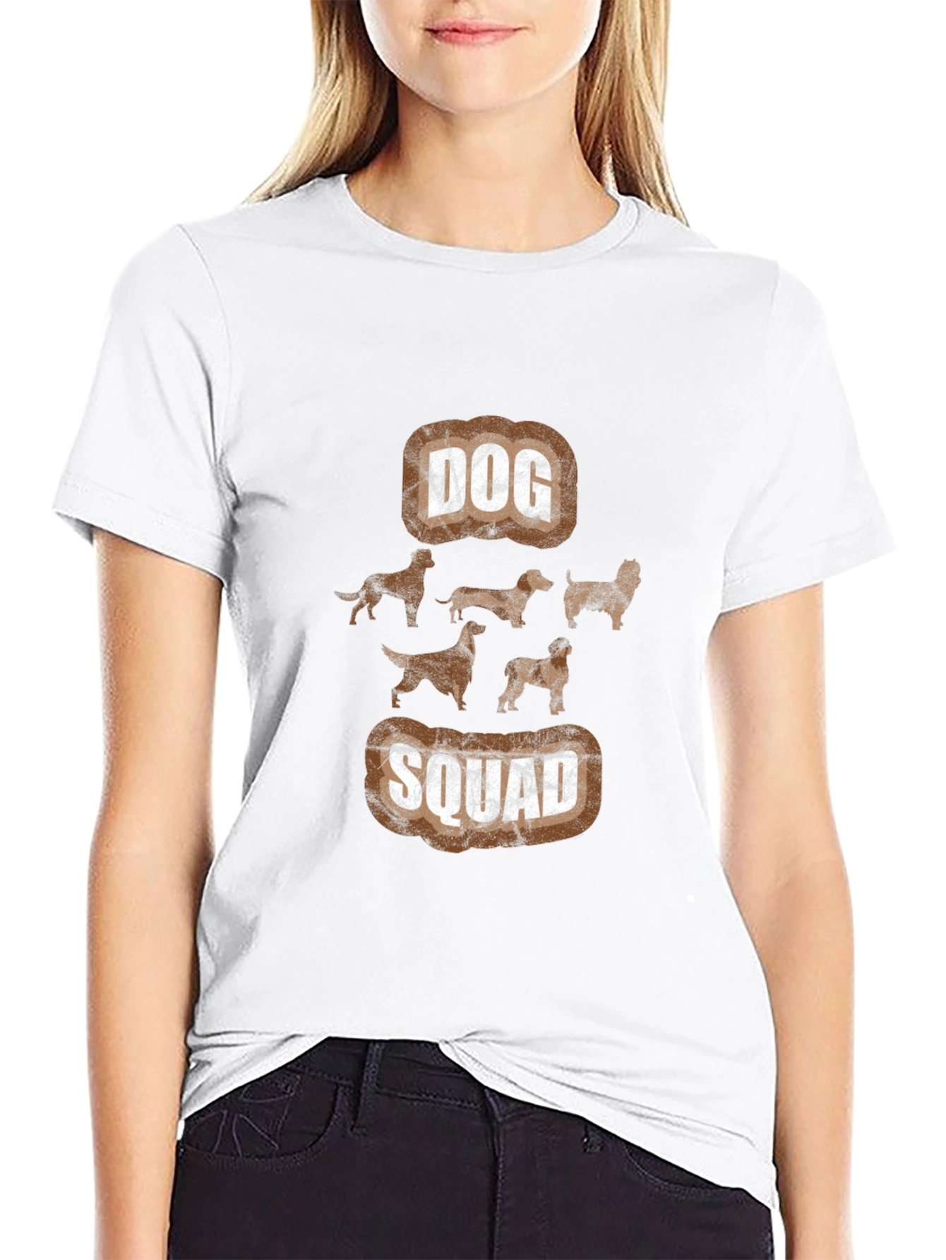 Dog Squad Graphic Print T-Shirt