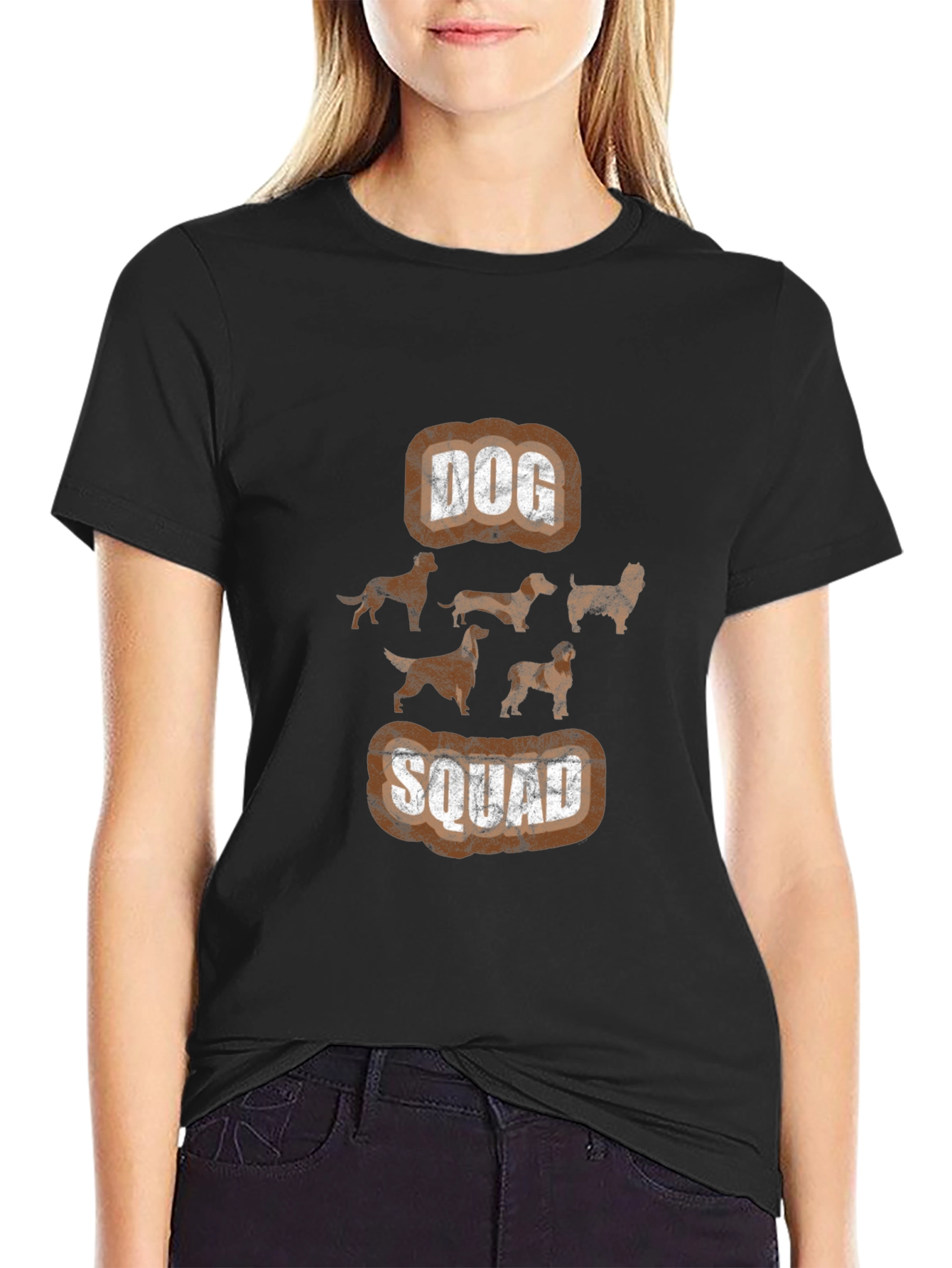 Dog Squad Graphic Print T-Shirt