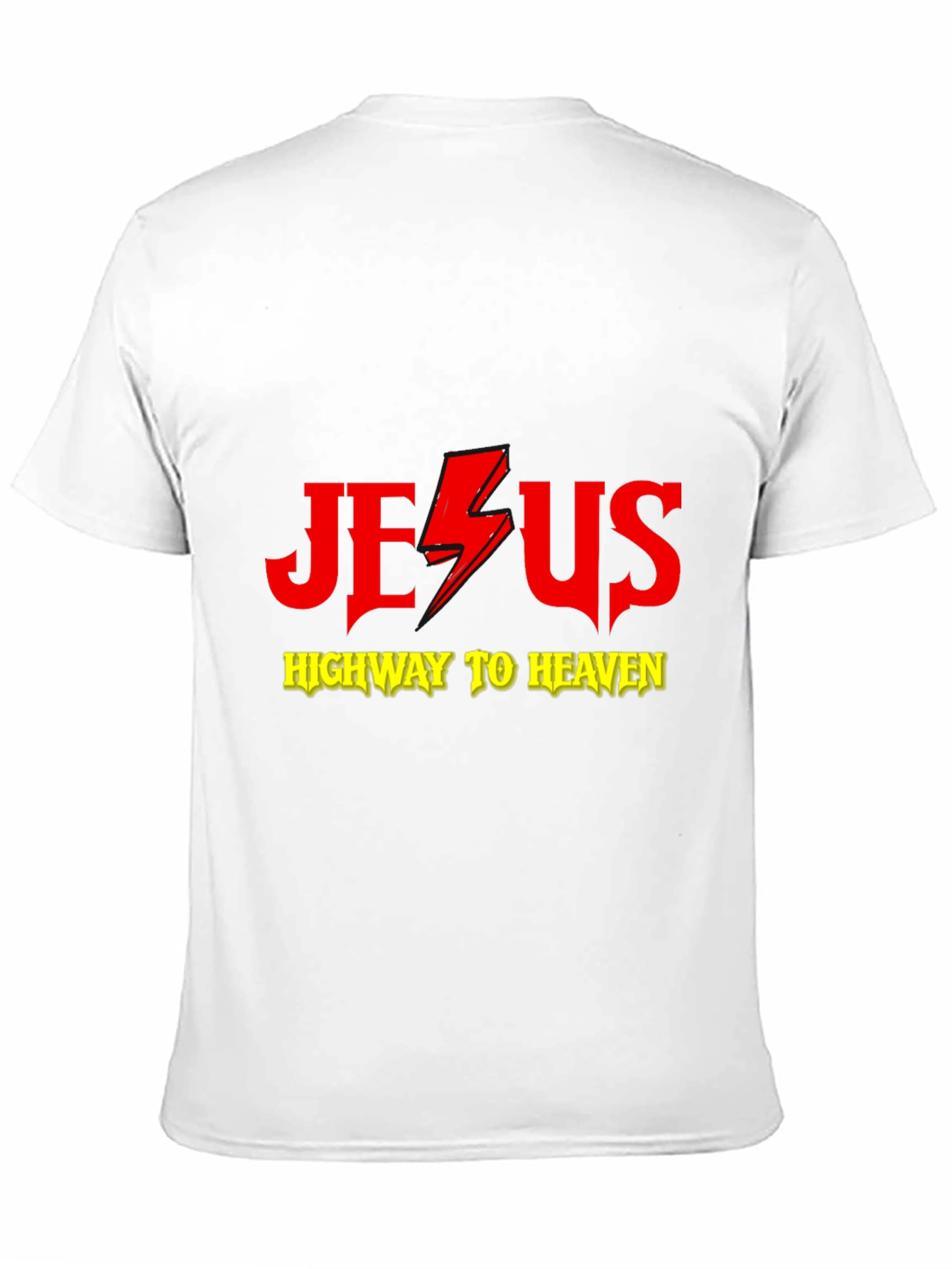 Jesus Highway to Heaven Black Graphic T-Shirt