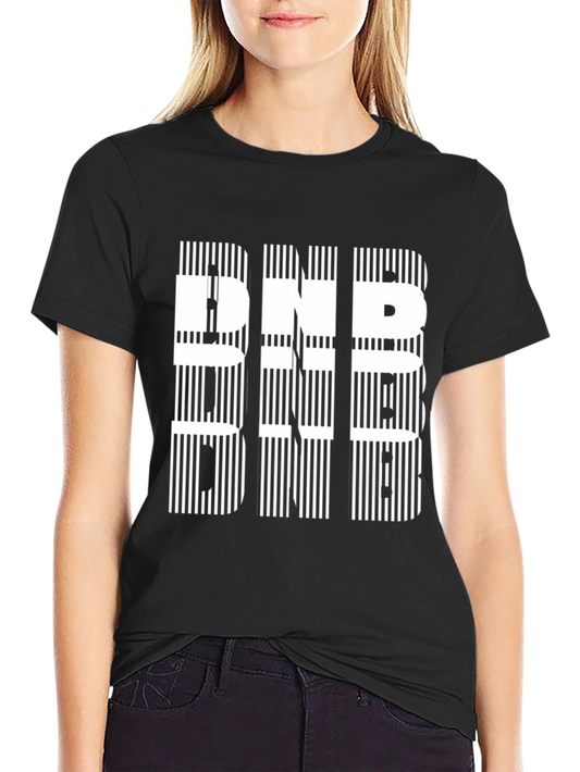 DNB Black Striped Graphic Tee - Drum and Bass Music T-Shirt