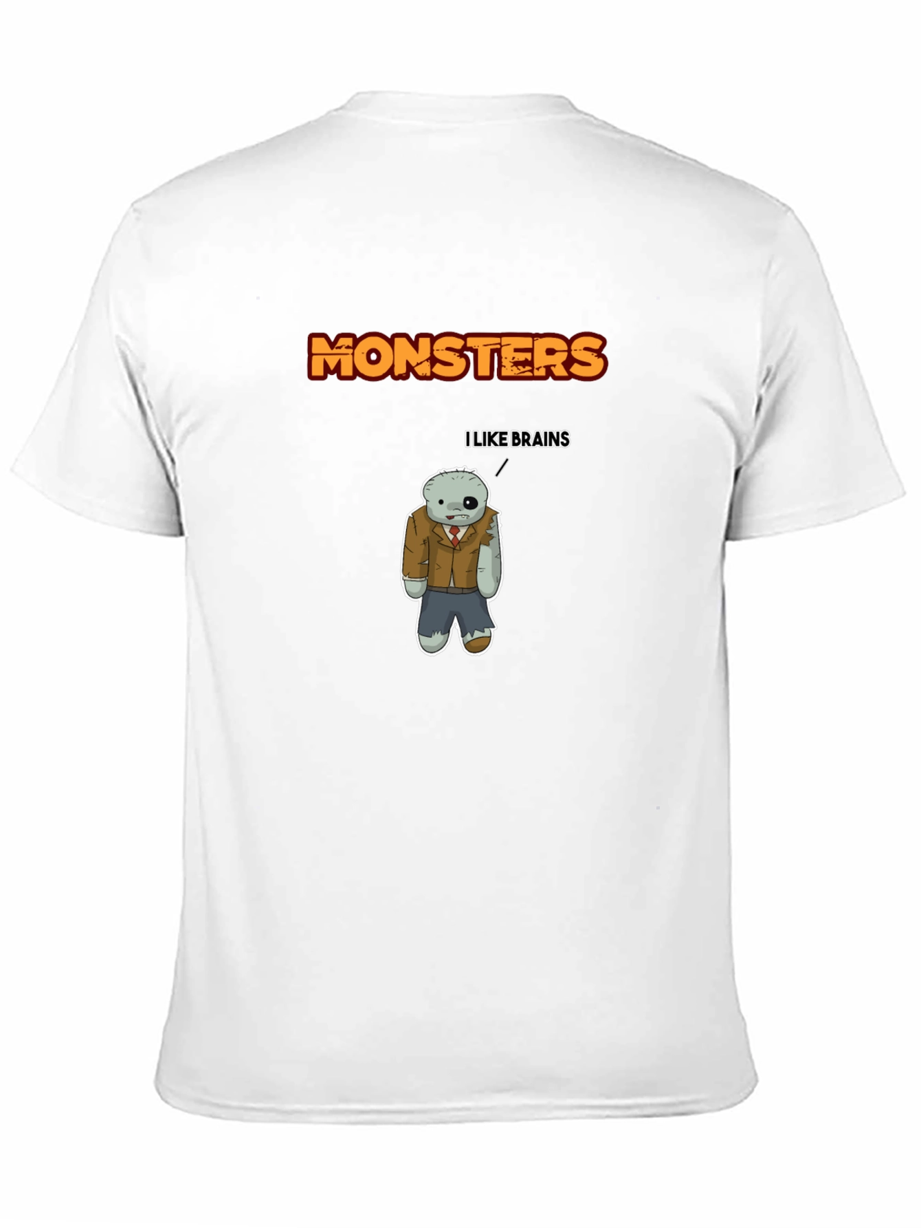 Monsters Zombie Brains T-Shirt - Mens