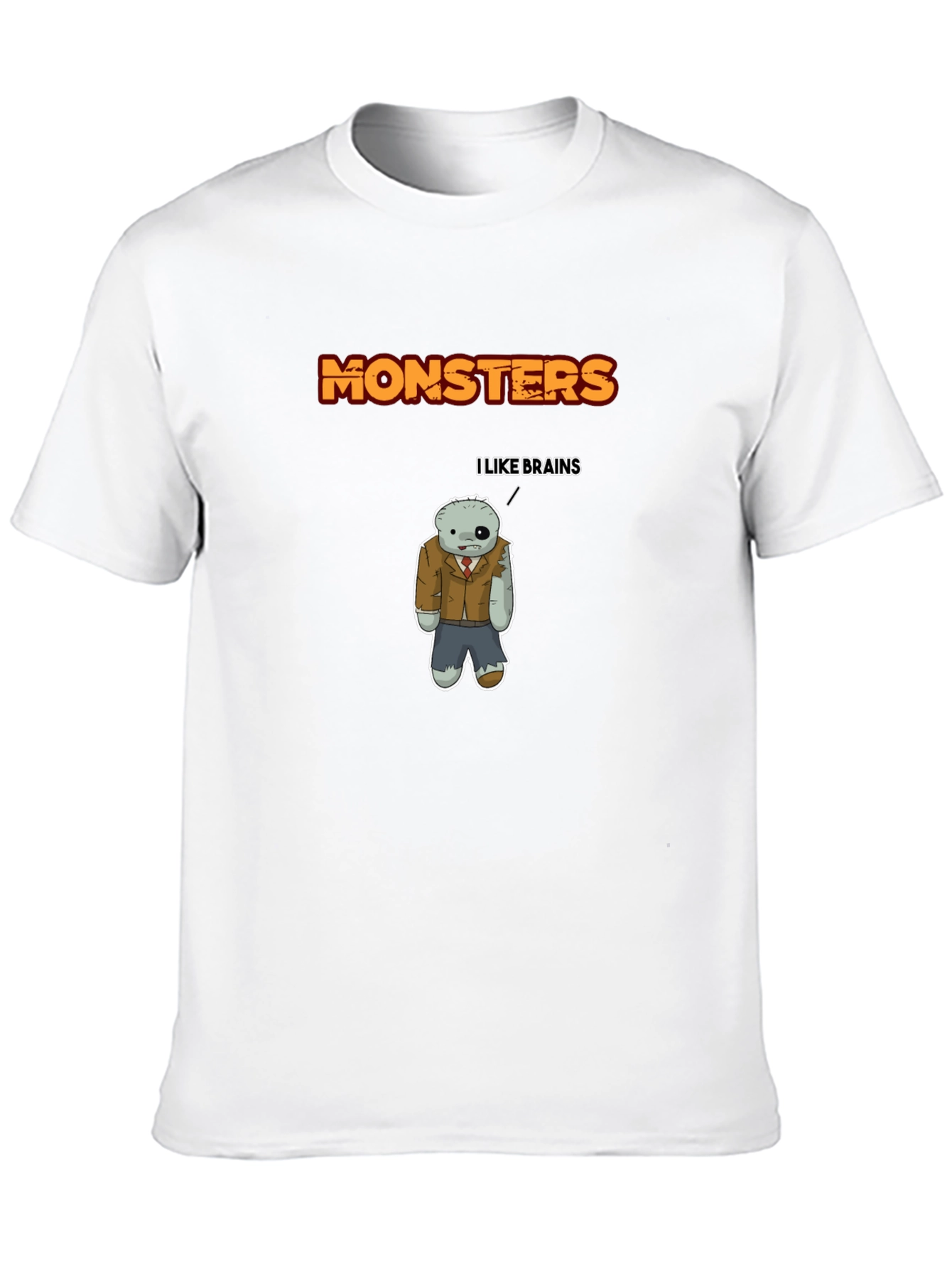 Monsters Zombie Brains T-Shirt - Mens