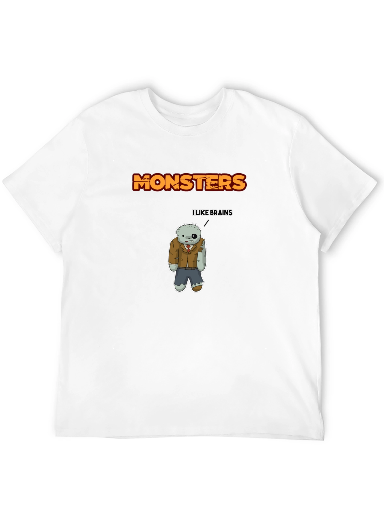 Monsters Zombie Brains T-Shirt - Mens