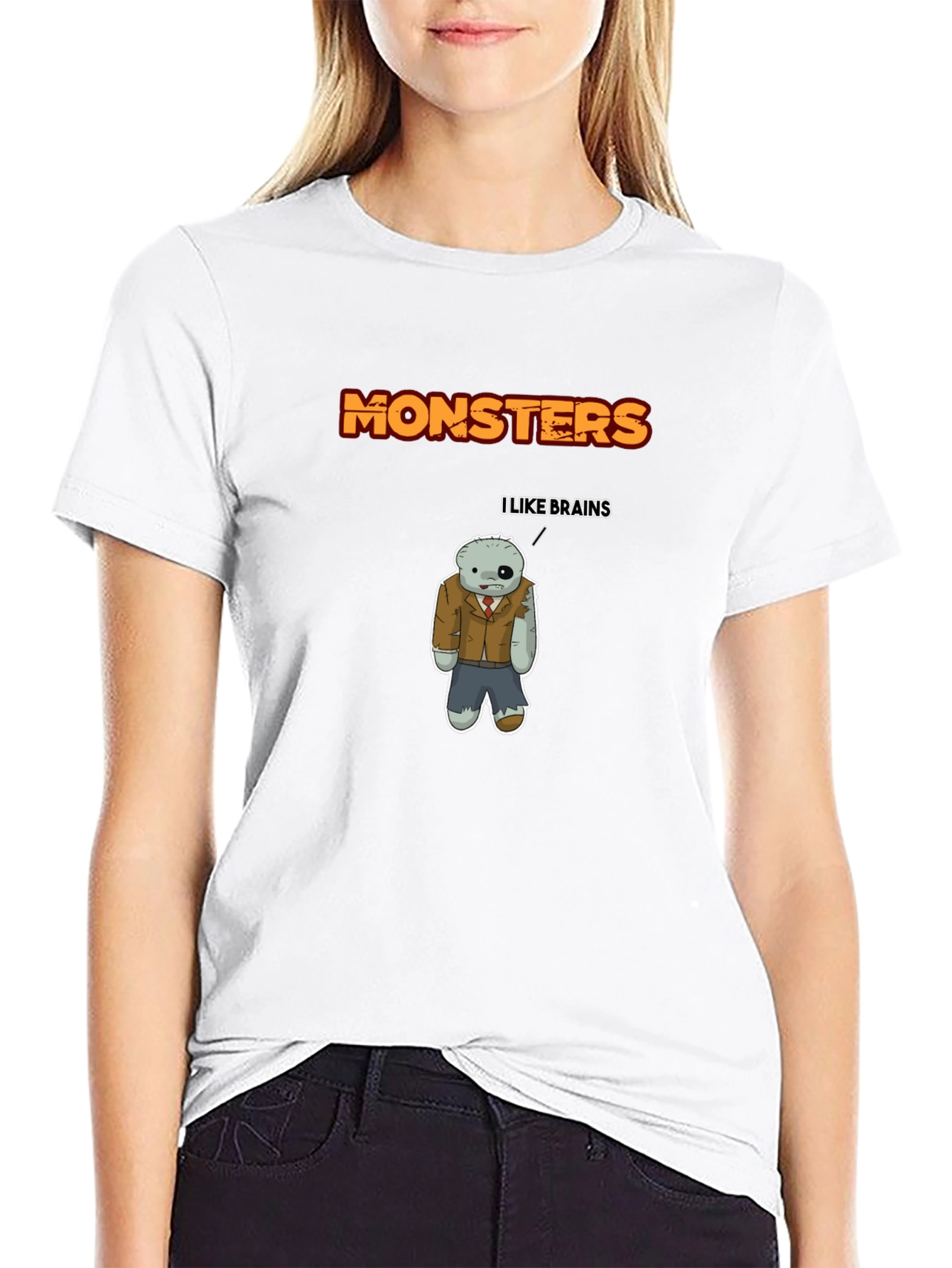 Monsters Zombie Brains T-Shirt - Mens