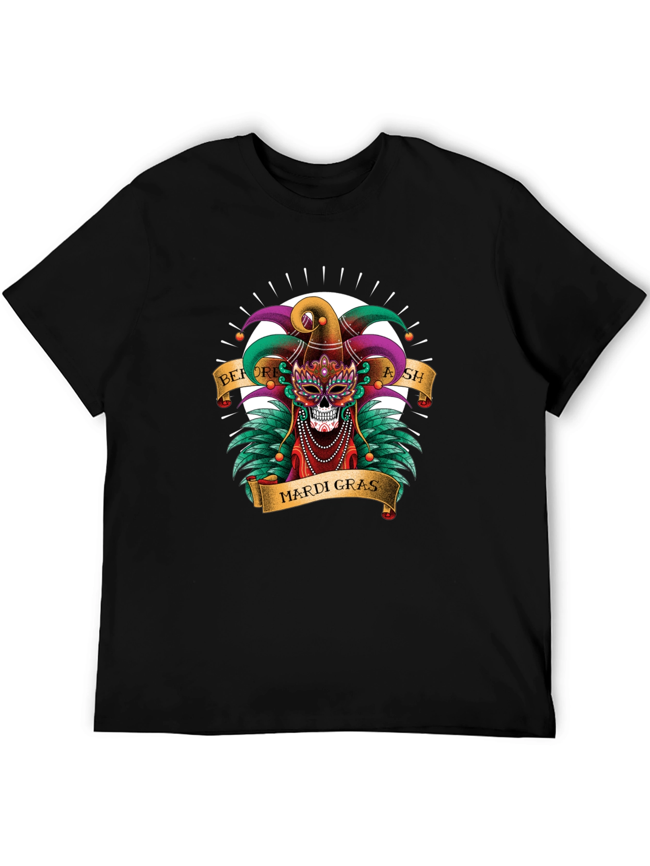 Mardi Gras Skull T-Shirt - Before Ash Celebration