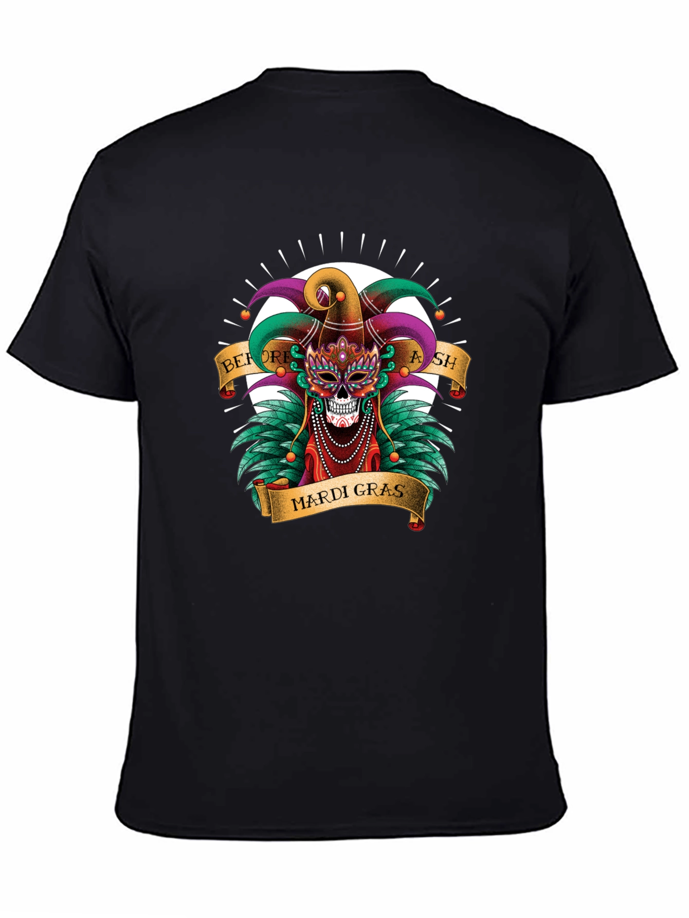Mardi Gras Skull T-Shirt - Before Ash Celebration