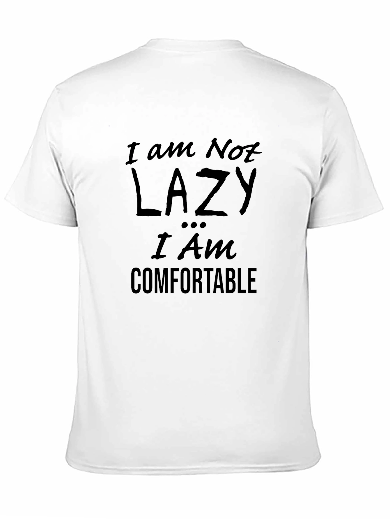 Comfortable Slogan T-Shirt - Black