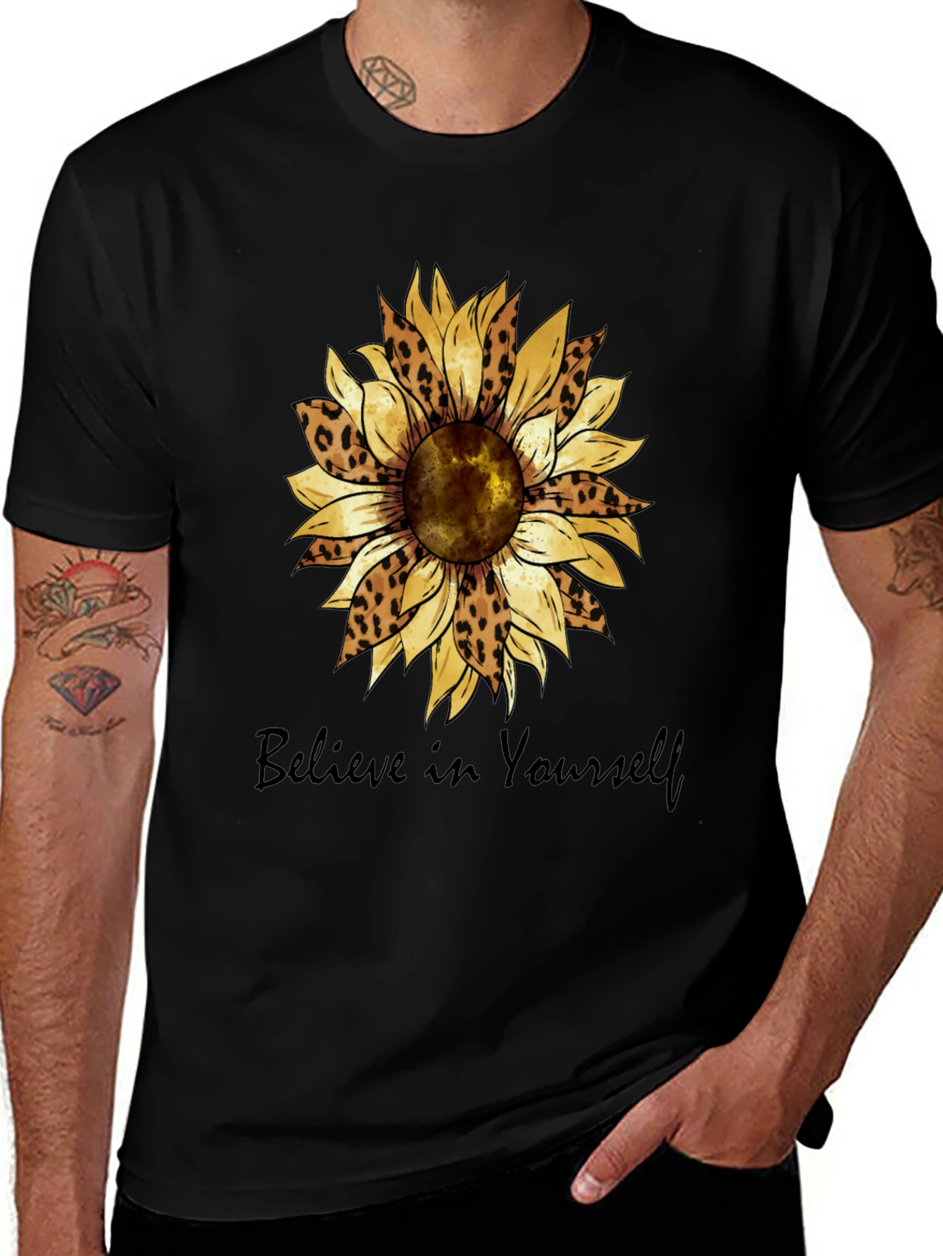 Believe in Yourself Sunflower Graphic Tee