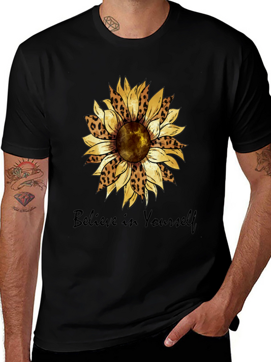 Believe in Yourself Sunflower Graphic Tee