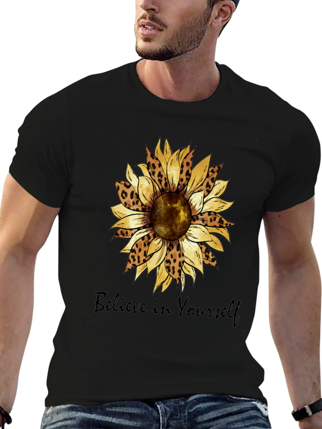 Believe in Yourself Sunflower Graphic Tee