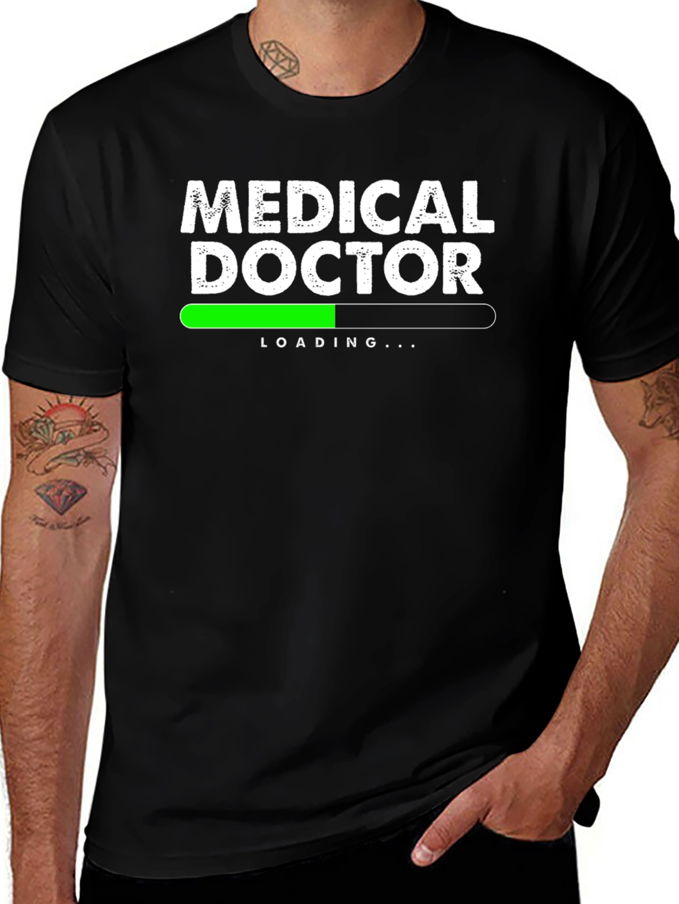 Medical Doctor Loading Black T-Shirt
