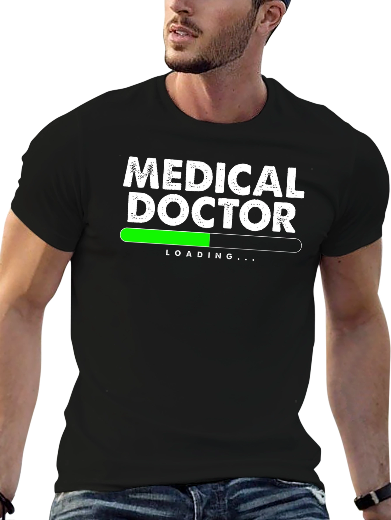 Medical Doctor Loading Black T-Shirt