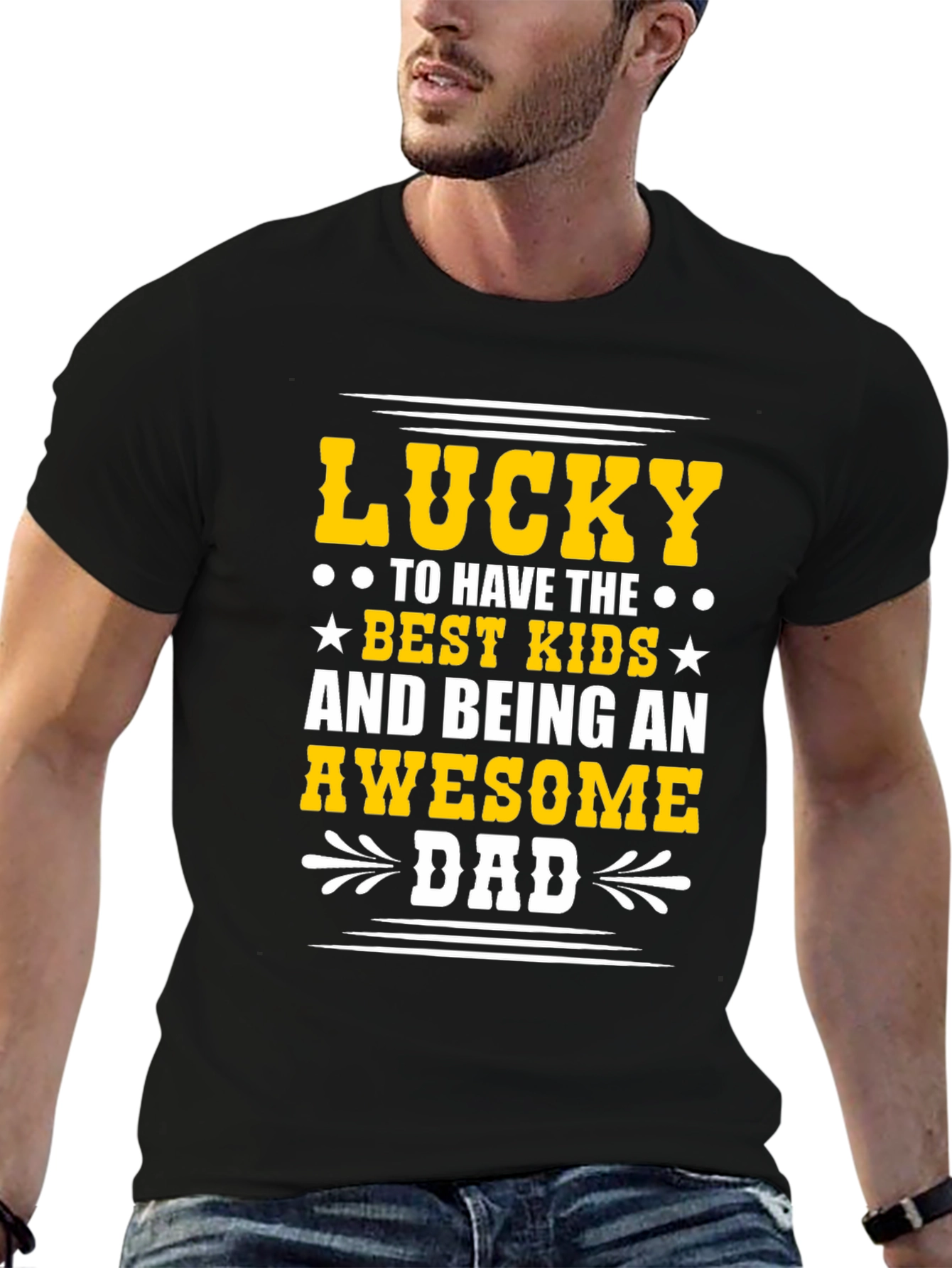 Lucky Awesome Dad T-Shirt