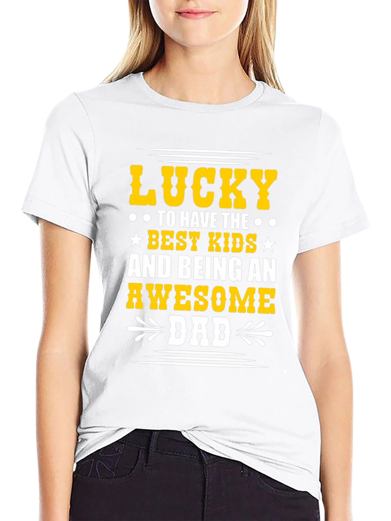 Lucky Awesome Dad T-Shirt