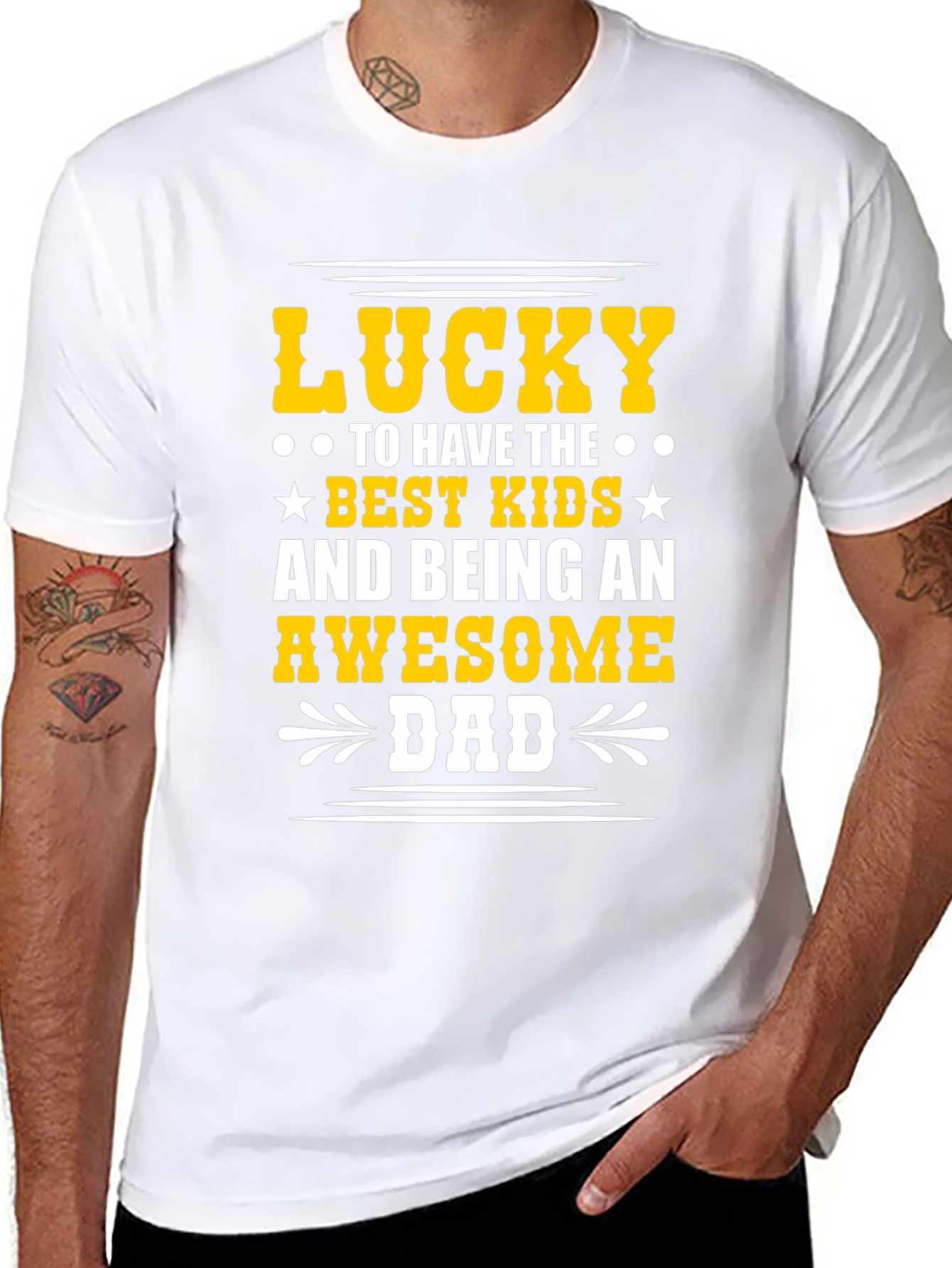 Lucky Awesome Dad T-Shirt